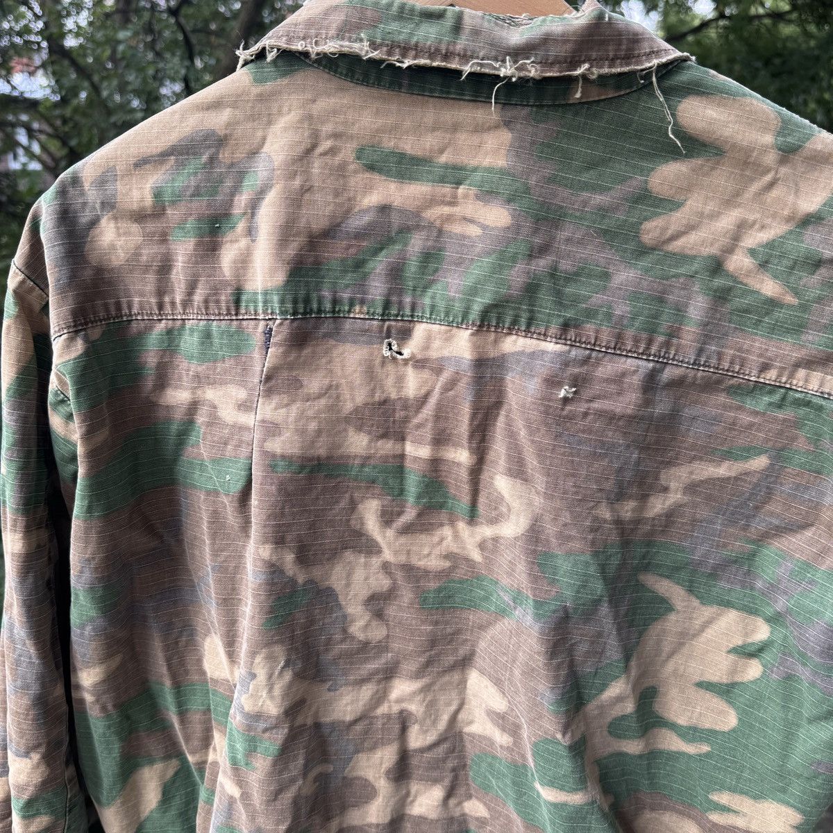 Vintage Thrashed Faded Distressed Camo Cargo Fatigue Shirt ERD Grung Size US L / EU 52-54 / 3 - 7 Thumbnail