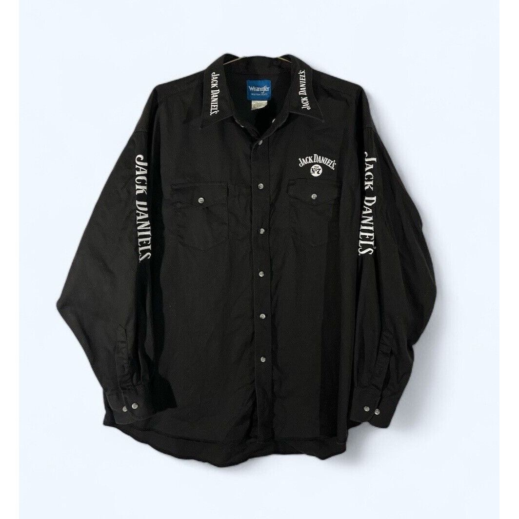 Wrangler Jack Daniels Wrangler Rodeo Cowboy Spell Out Embroidered But ...