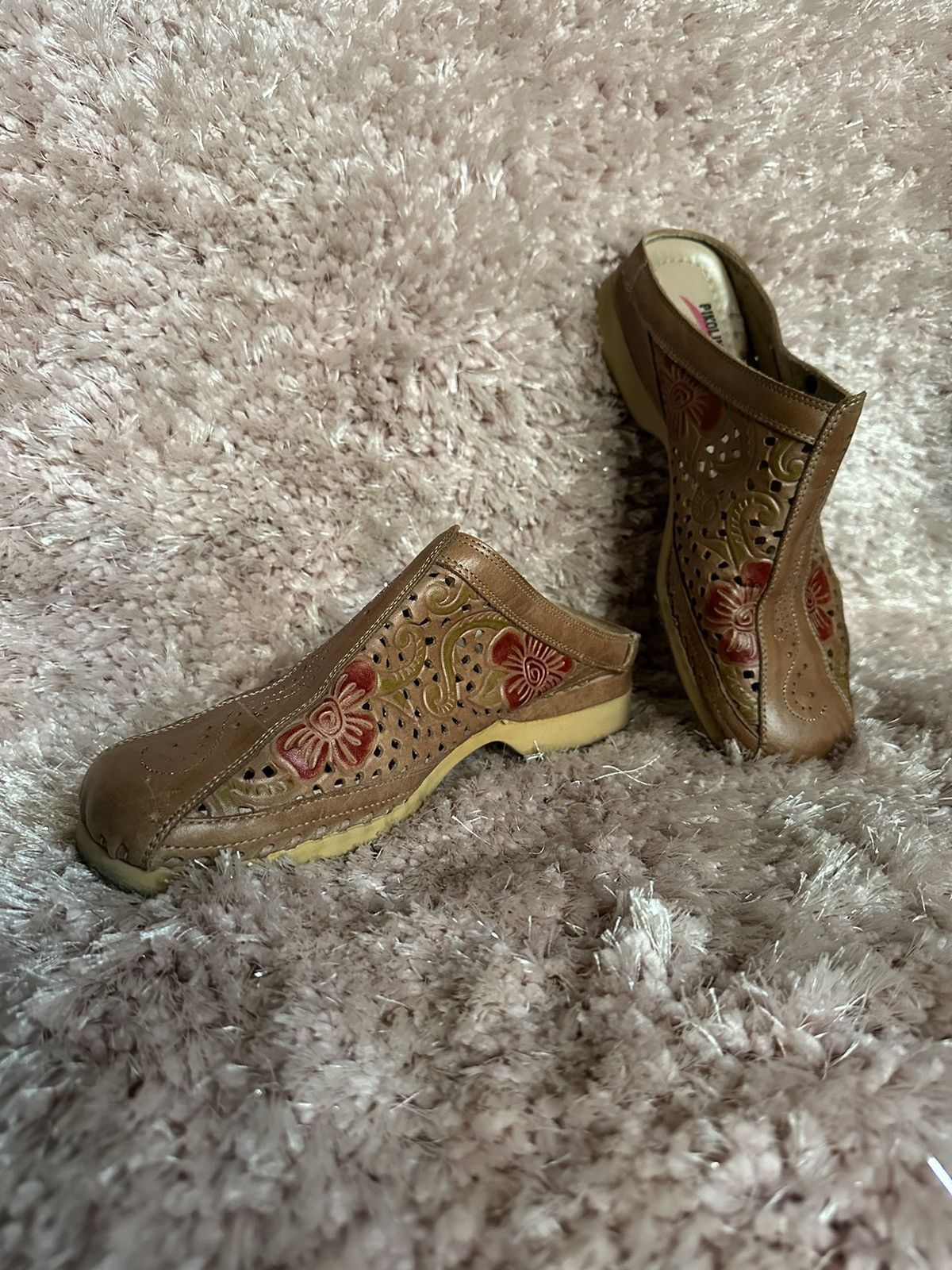 Other PIKOLINOS Leather Embroidered Mules Eco Friendly Clogs Size US 10.5 / IT 40.5 - 1 Thumbnail