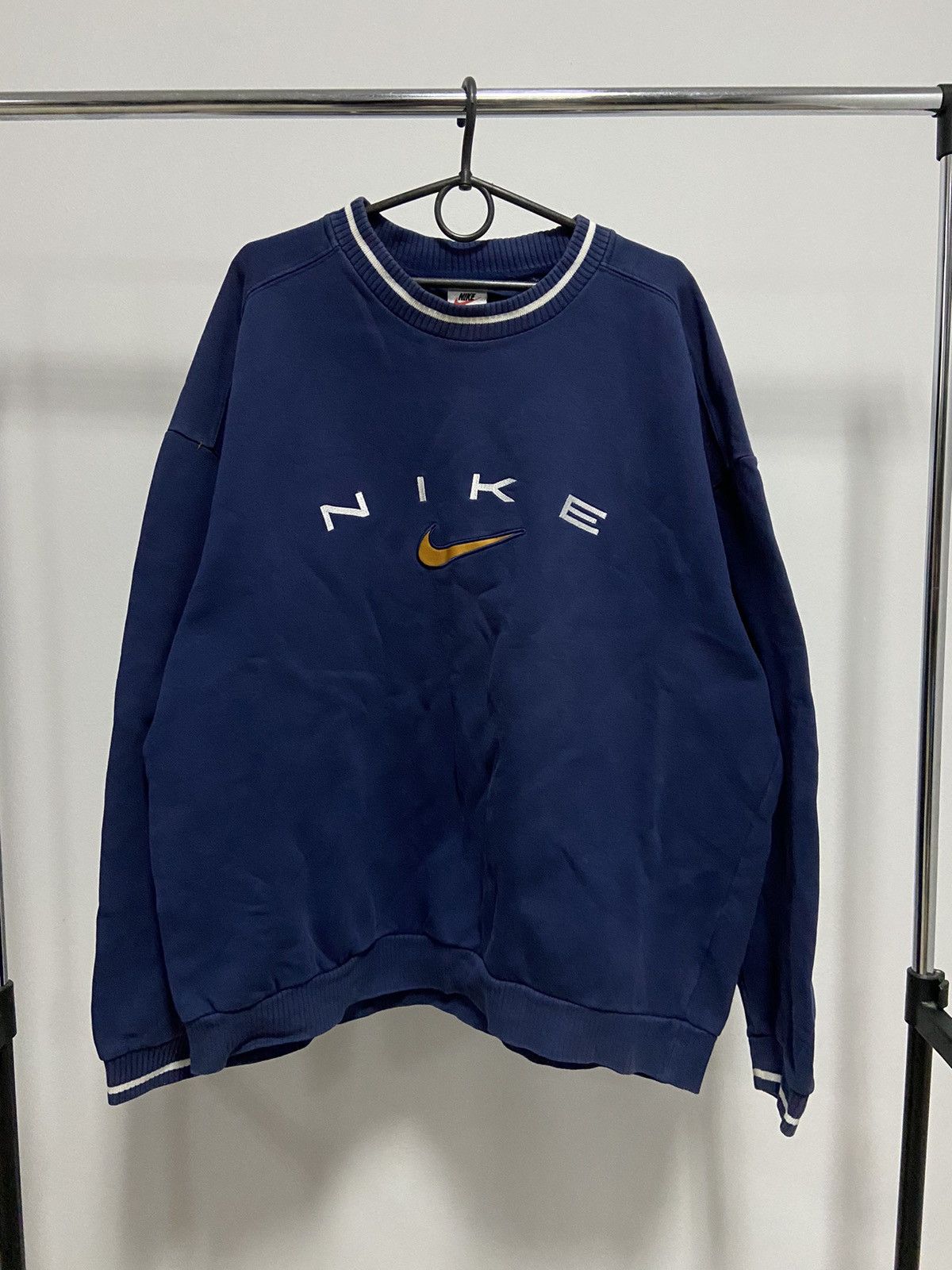 Nike × Vintage Nike big logo spell out swoosh sweatshirt vintage Size US XL / EU 56 / 4 - 1 Thumbnail