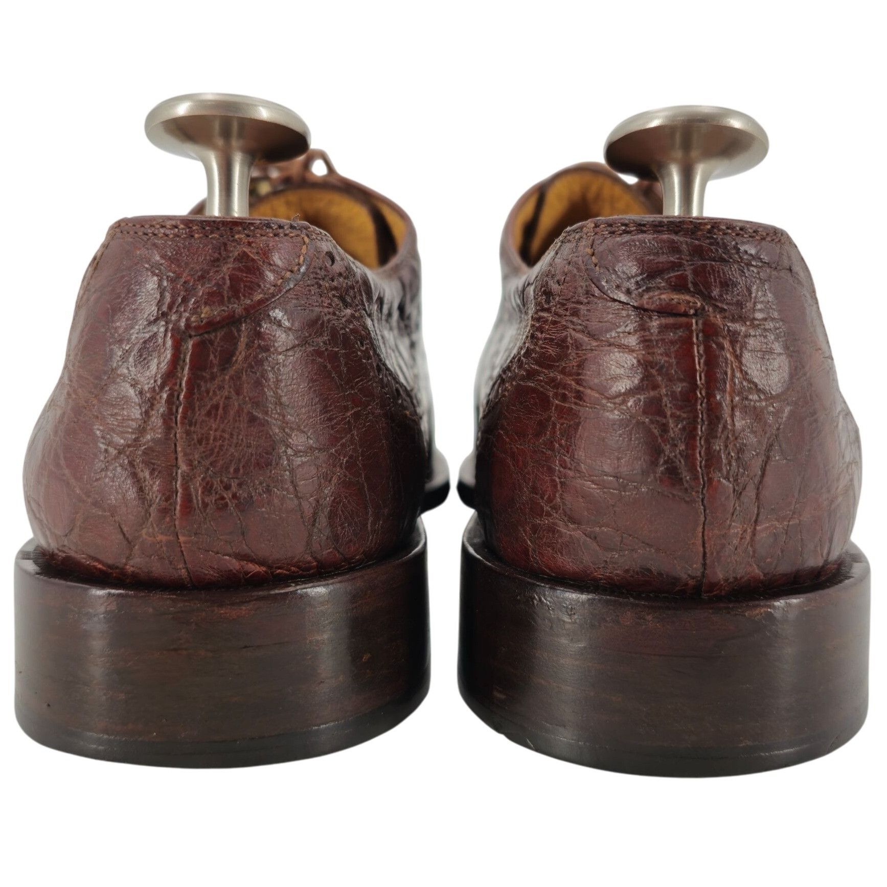 Mauri Mauri Italy Vintage Exotic Brown Alligator Dress Shoes Men 1 Size US 11 / EU 44 - 4 Thumbnail