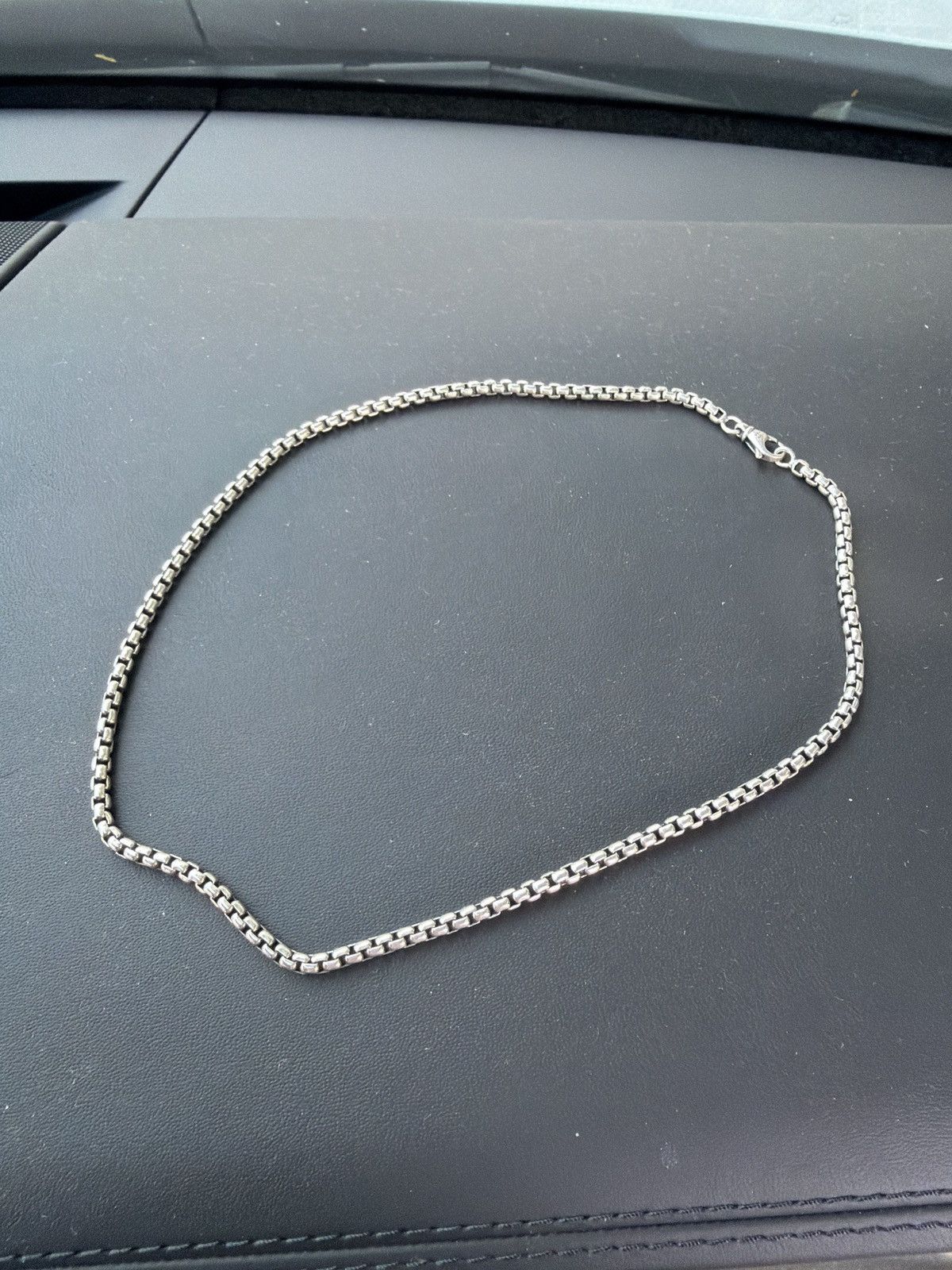 David Yurman David Yurman Sterling Silver Box Chain Necklace 925 DY 2.7mm Size ONE SIZE - 1 Thumbnail