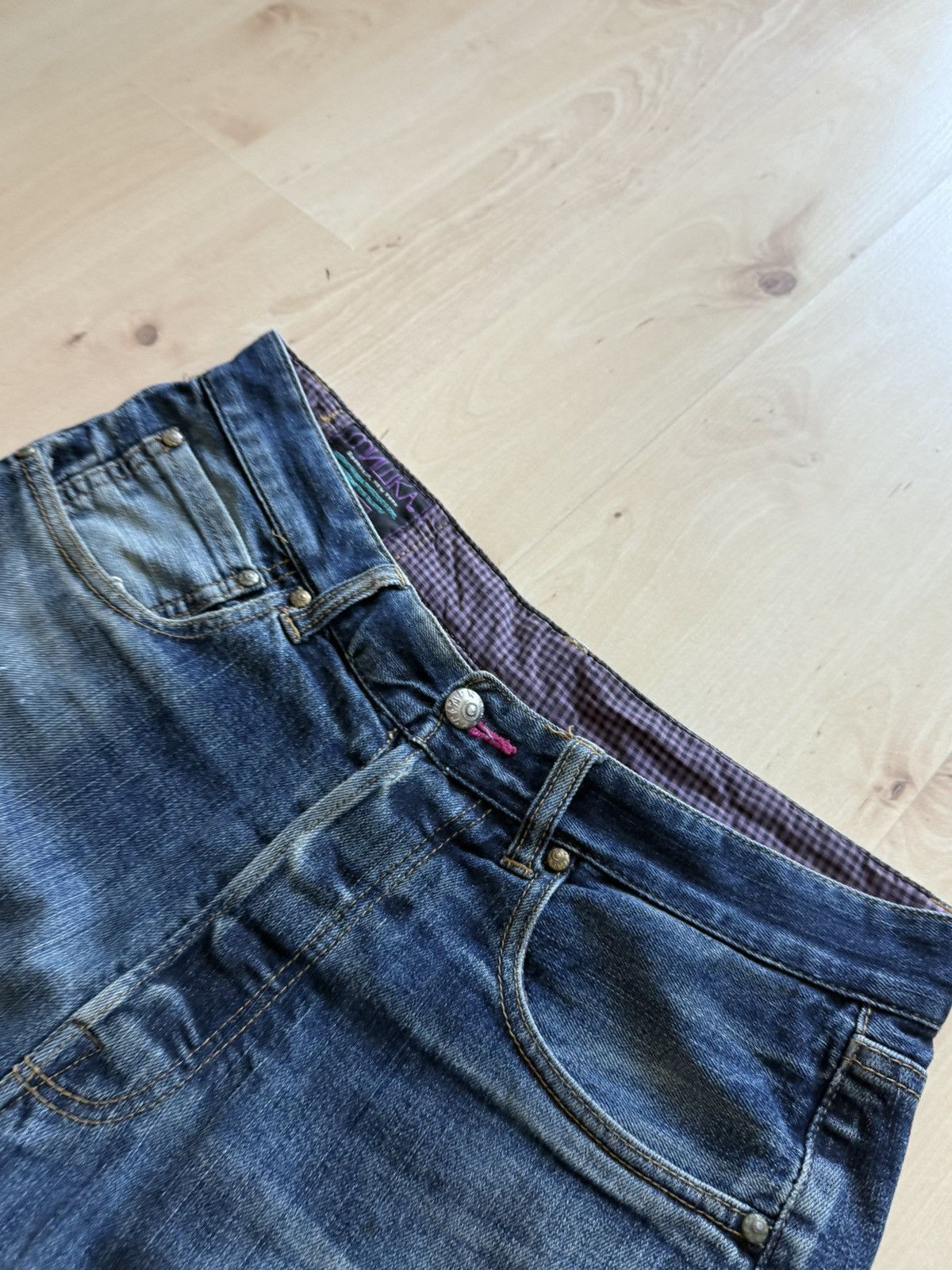 Mishka Mishka NY Bermuda vintage denim skate jeans shorts Size US 32 / EU 48 - 4 Thumbnail