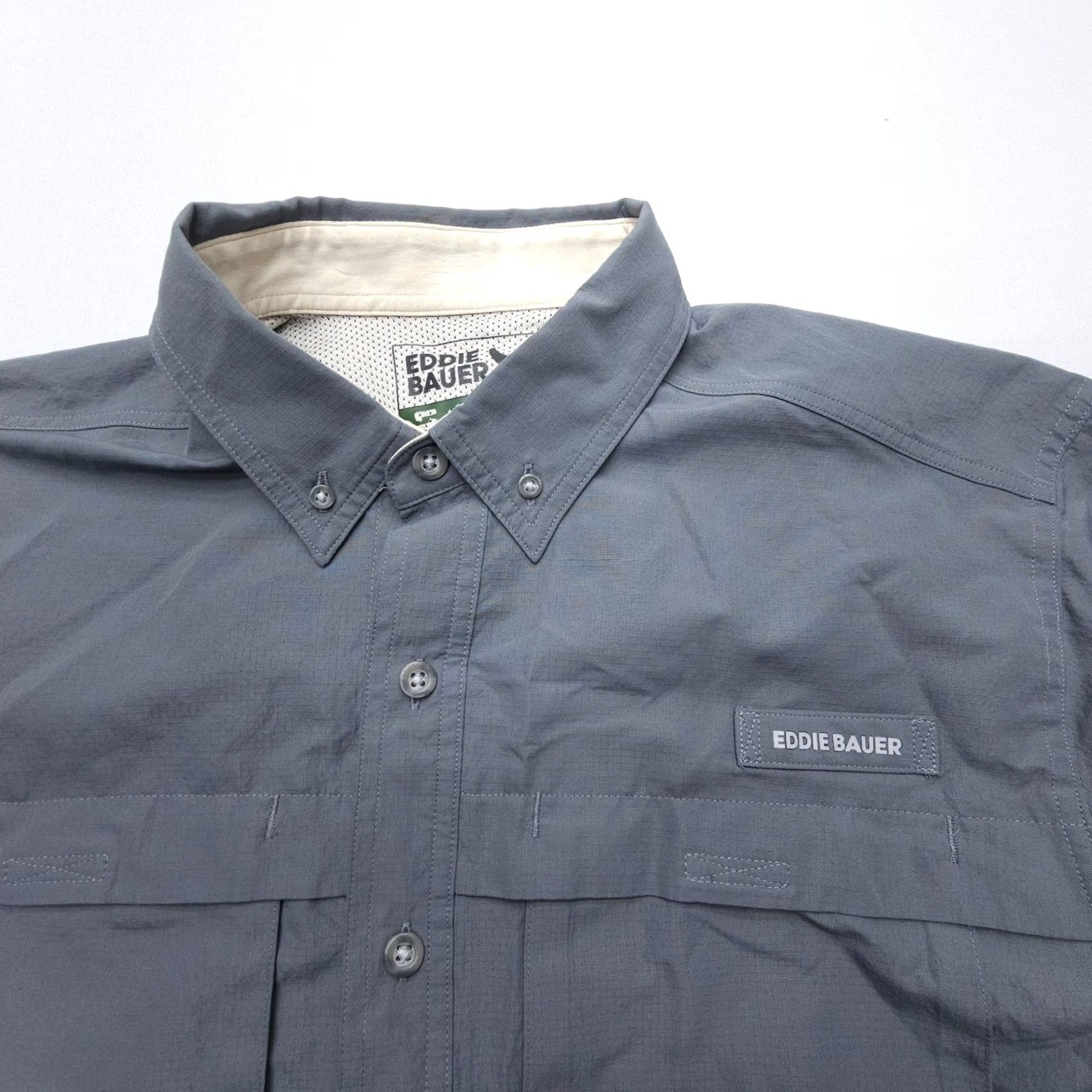 Eddie Bauer Eddie Bauer Shirt Mens Medium Gray Short Sleeve Button-Up Outdoor Pocketed Breathable Lightweight Size US M / EU 48-50 / 2 - 6 Thumbnail