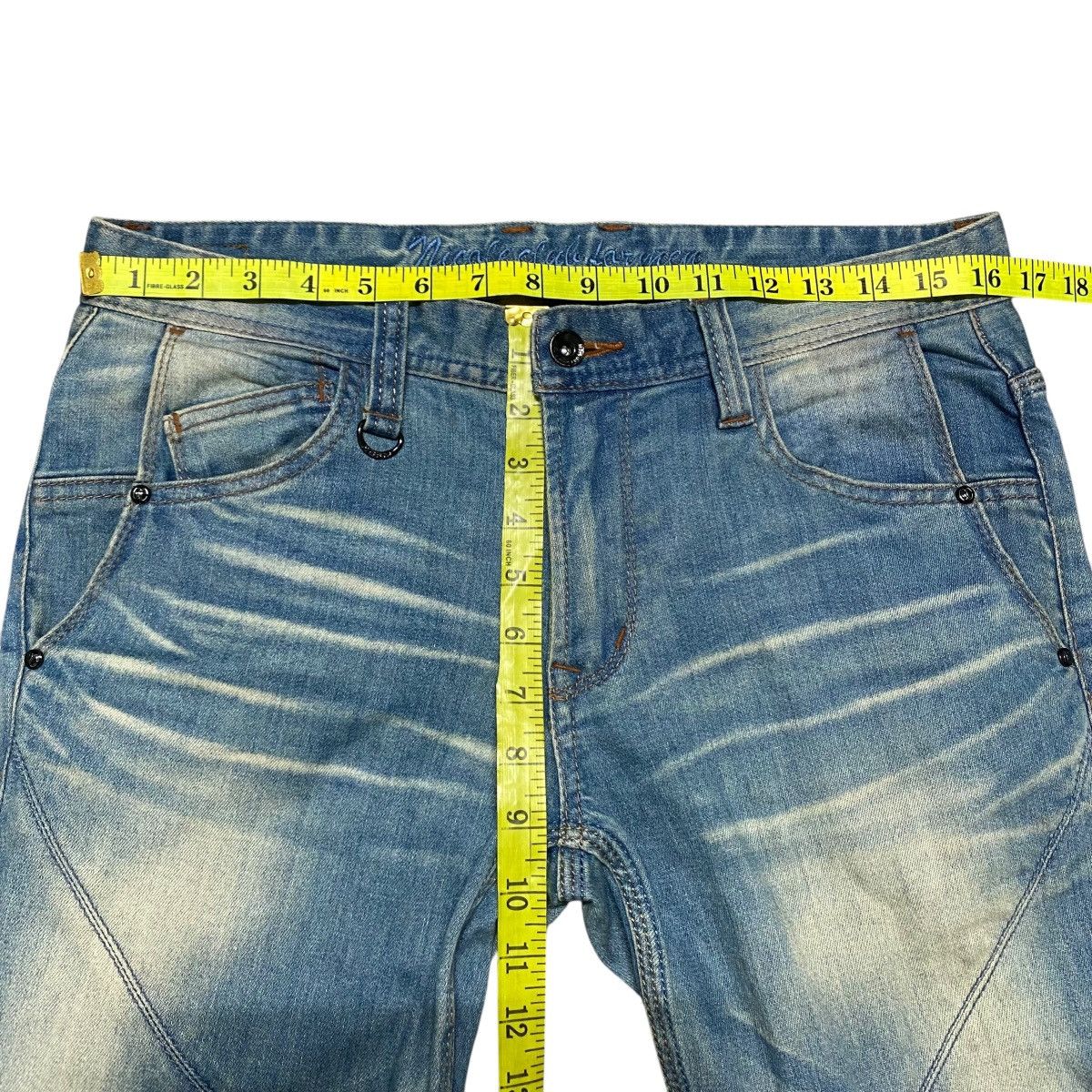 Nicole Club NCFM Denim Low Flare Jeans Size US 32 / EU 48 - 17 Thumbnail