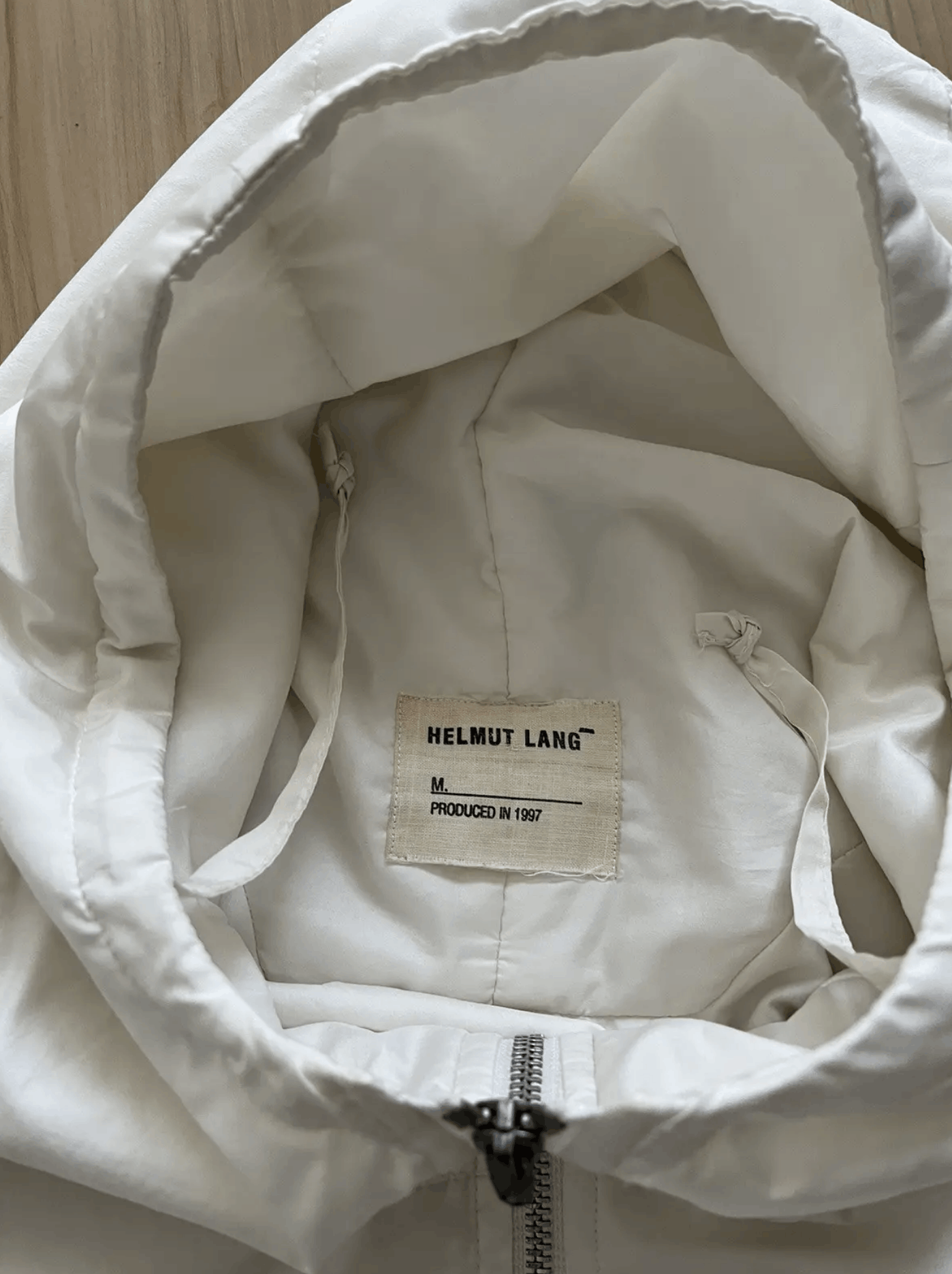 Helmut Lang Vintage Archive 1997 Helmut Lang Cream Light Hooded Jacket Size US M / EU 48-50 / 2 - 7 Thumbnail
