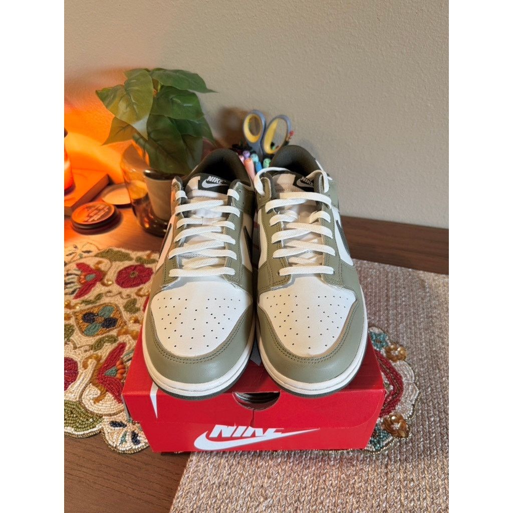 Nike Nike Dunk Low Rough Neutral Olive Green Cargo Khaki White Size US 13 / EU 46 - 3 Thumbnail