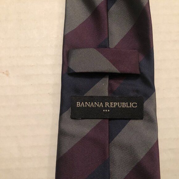 Banana Republic banana Republic men's new 100%polyester tie 3" X 58" Size ONE SIZE - 4 Thumbnail