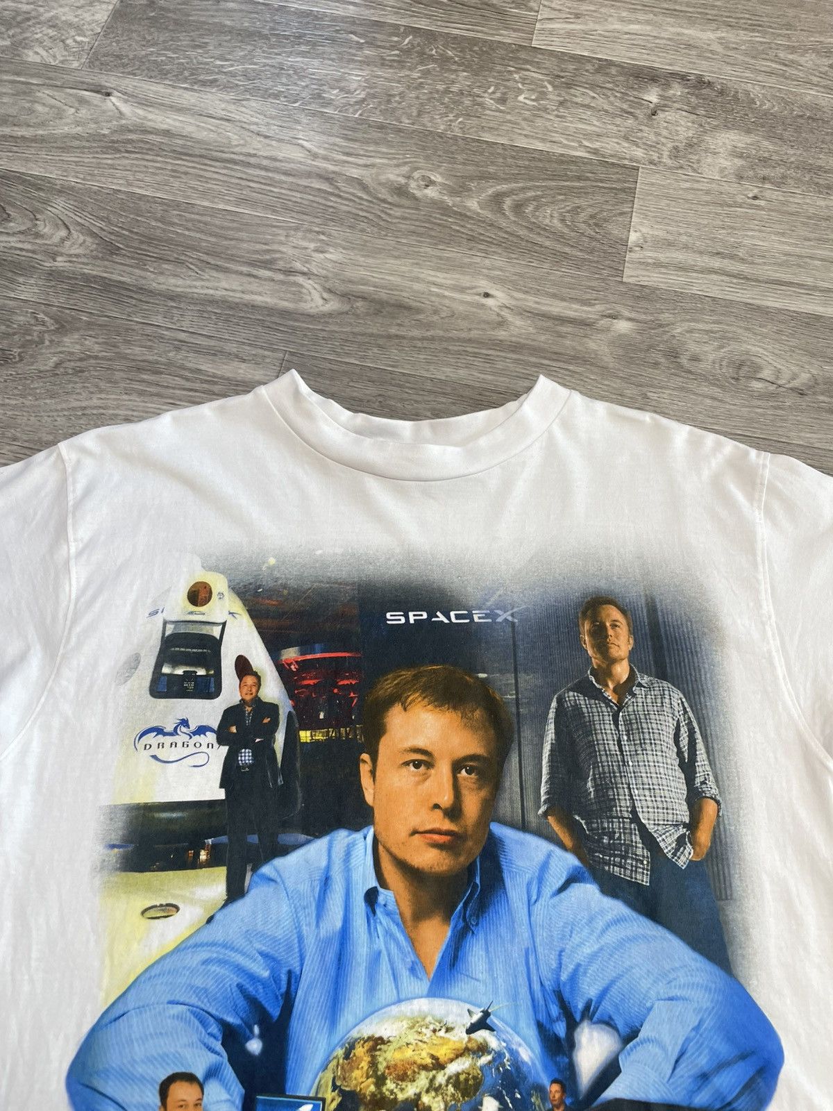 Marino Morwood Marino Morwood Elon Musk Spacex Tesla White T-Shirt Size US M / EU 48-50 / 2 - 3 Thumbnail