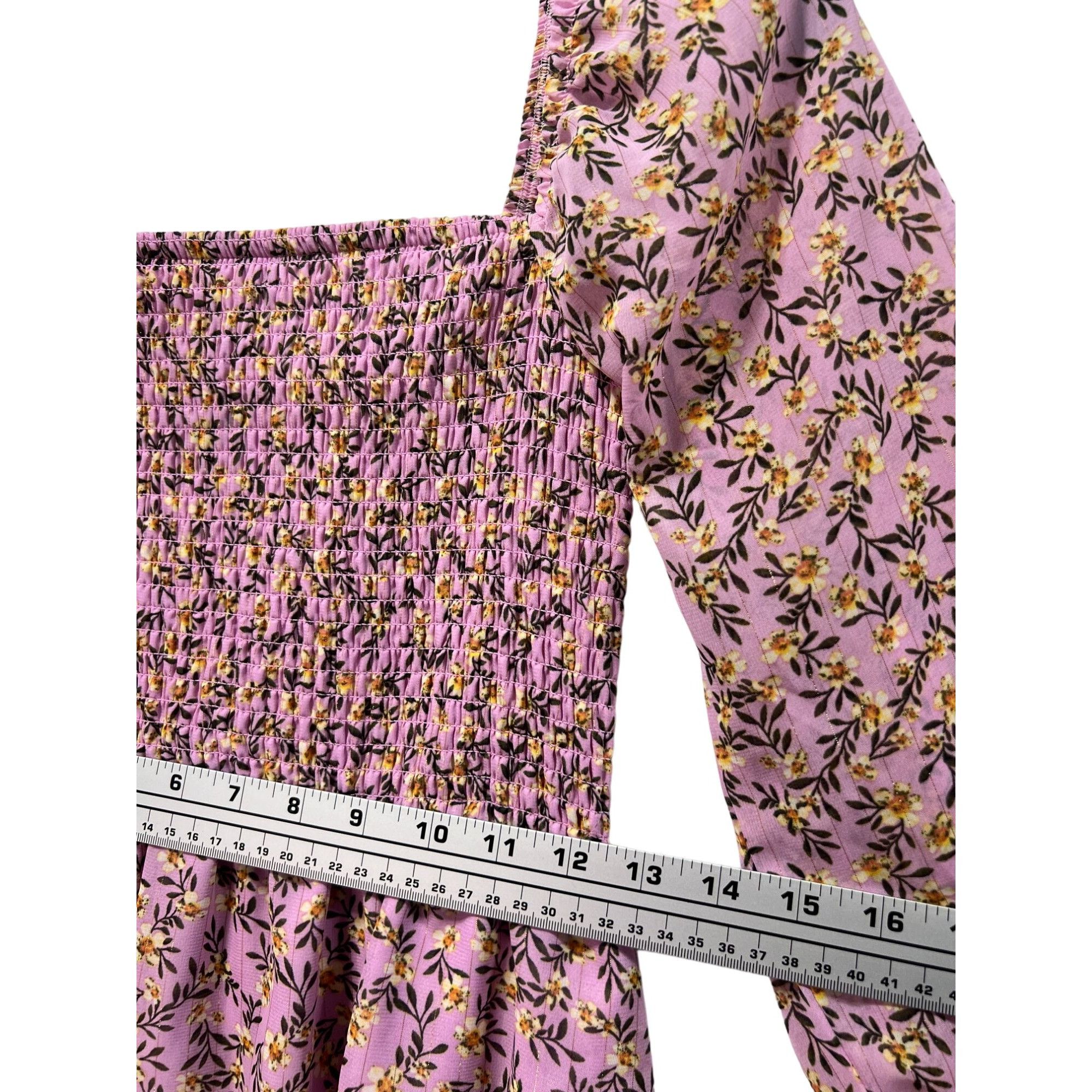 rue21 Rue 21 - Women's Balloon Sleeve Mini Dress - Floral Pink - E Size XS / US 0-2 / IT 36-38 - 4 Thumbnail
