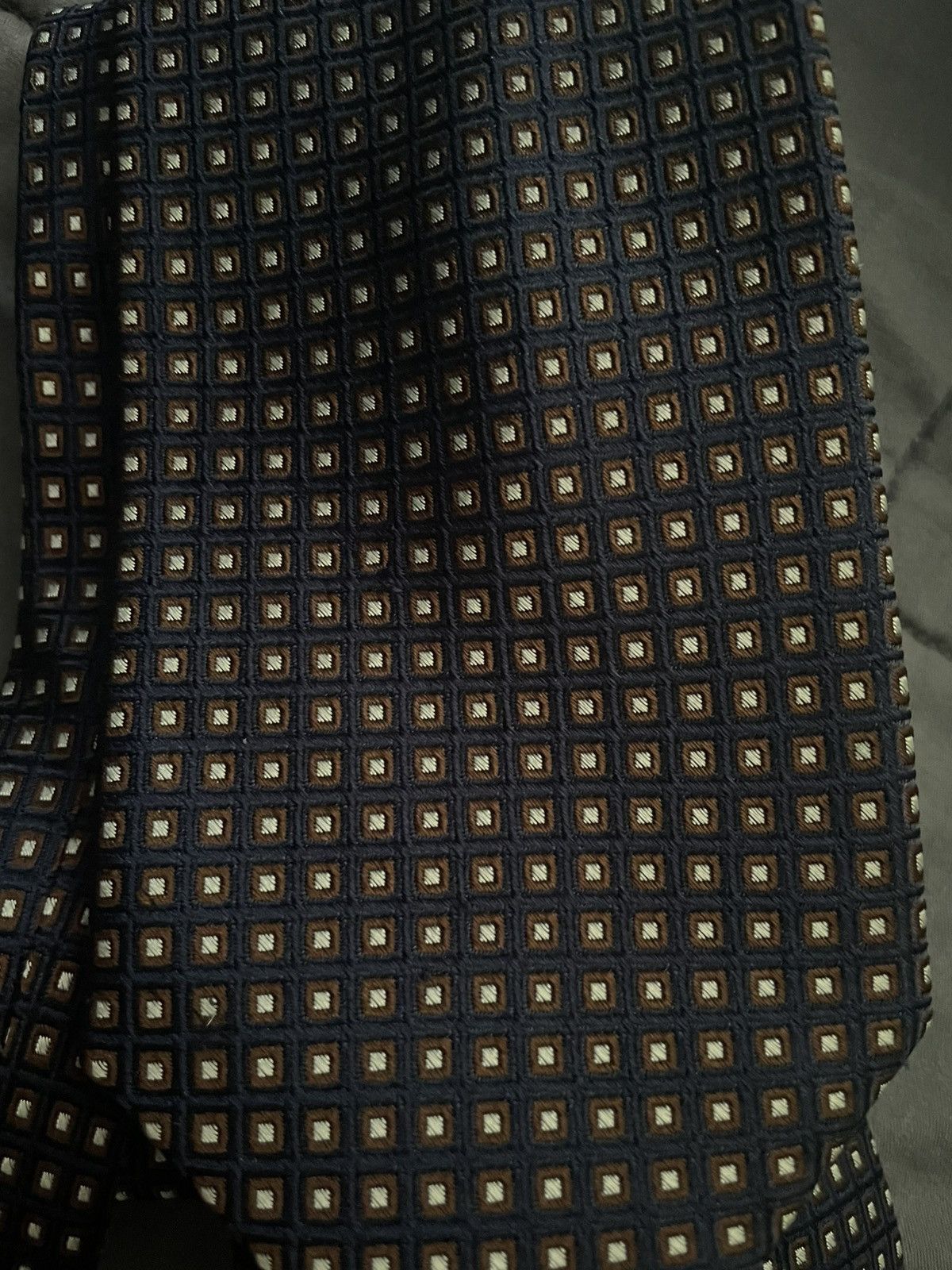 Nautica Vintage Nautica Neck Tie in Navy, Brown, and Gold tie Size ONE SIZE - 4 Thumbnail