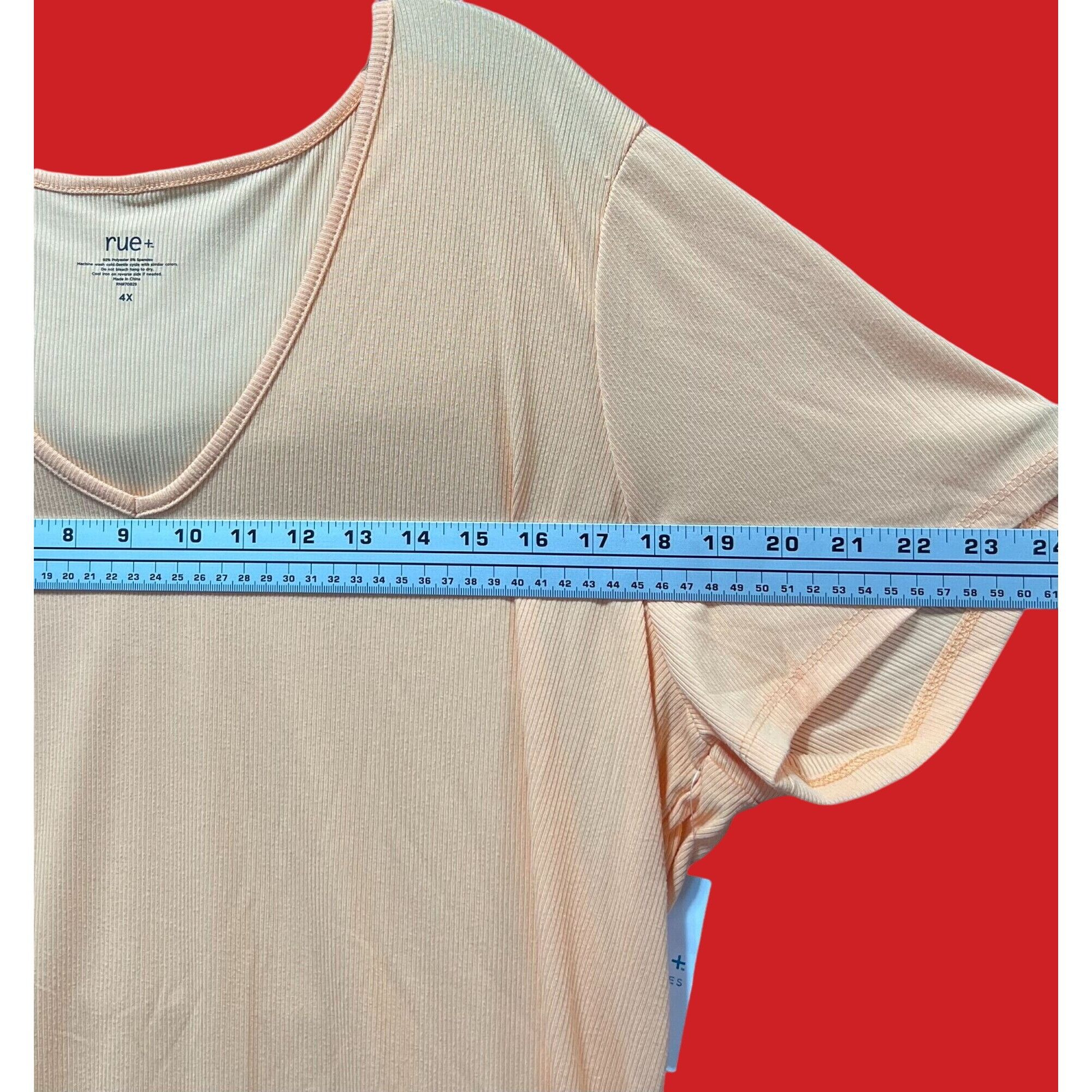 Other Rue + - Women's Short Sleeve T-Shirt - Orange - 4X Size 4XL / US 24-26 - 3 Thumbnail