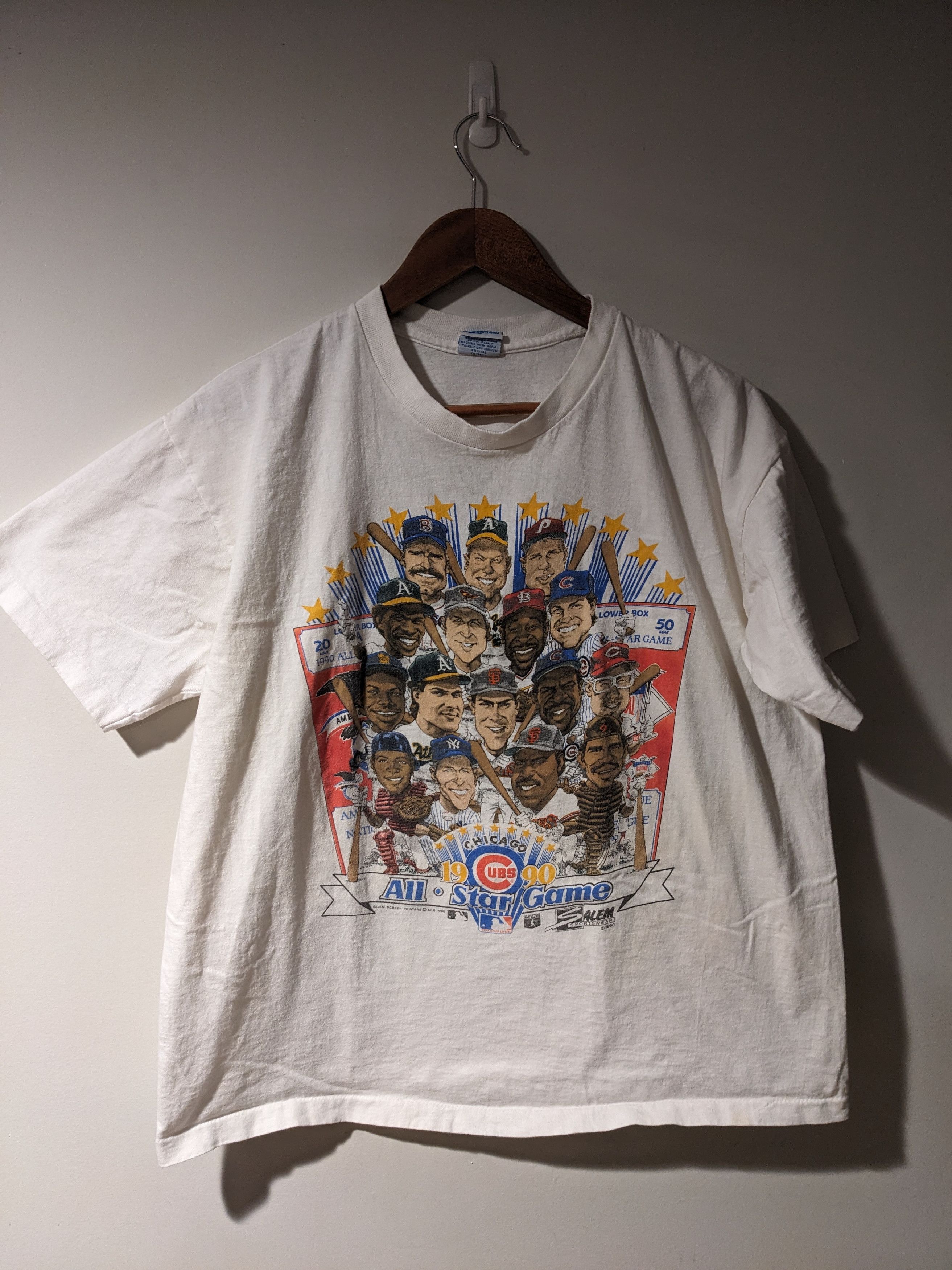 MLB × Salem Sportswear × Vintage Vintage 1990 All Star Chicago MLB Baseball Salem T-Shirt Size US XL / EU 56 / 4 - 1 Thumbnail