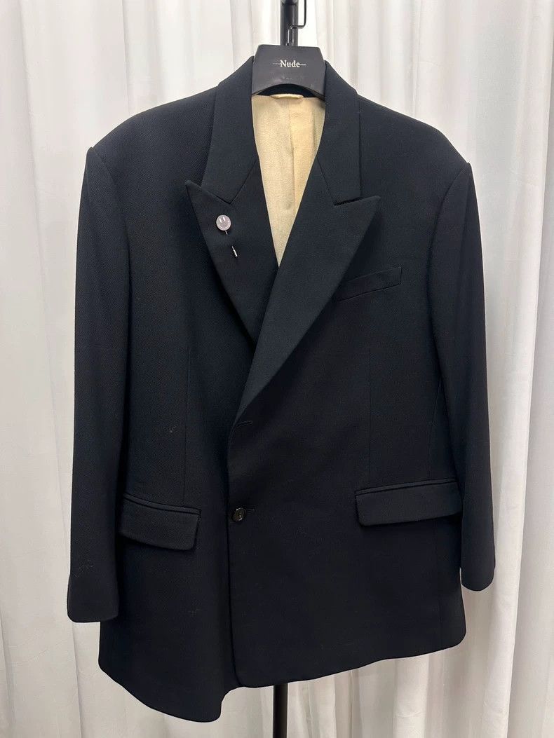 Raf Simons Black Peak Lapel Blazer-2505