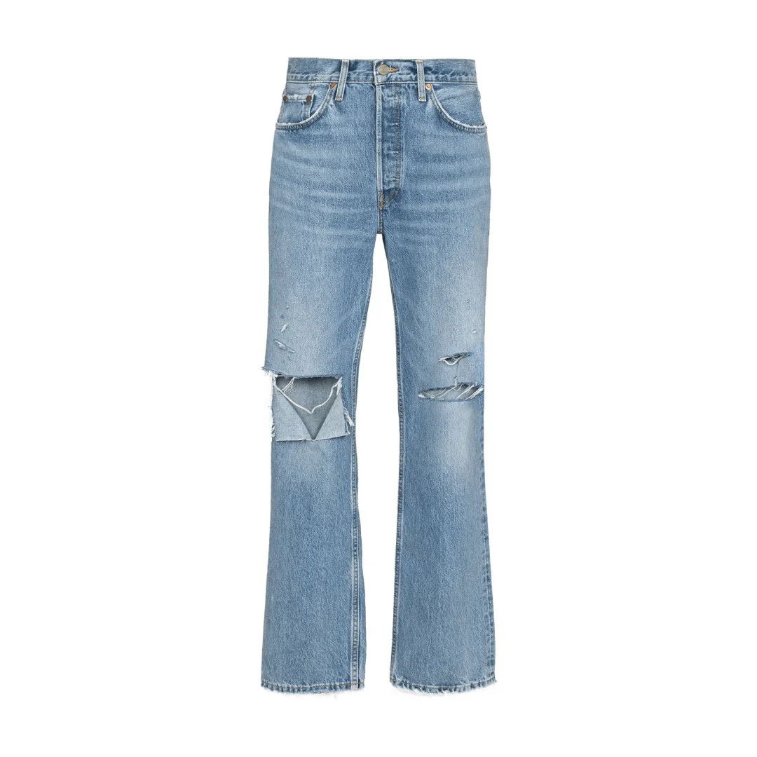 RE/DONE o1mle0524 Sunfaded Destroy Jeans in Blue Size 27" / US 4 / IT 40 - 1 Thumbnail