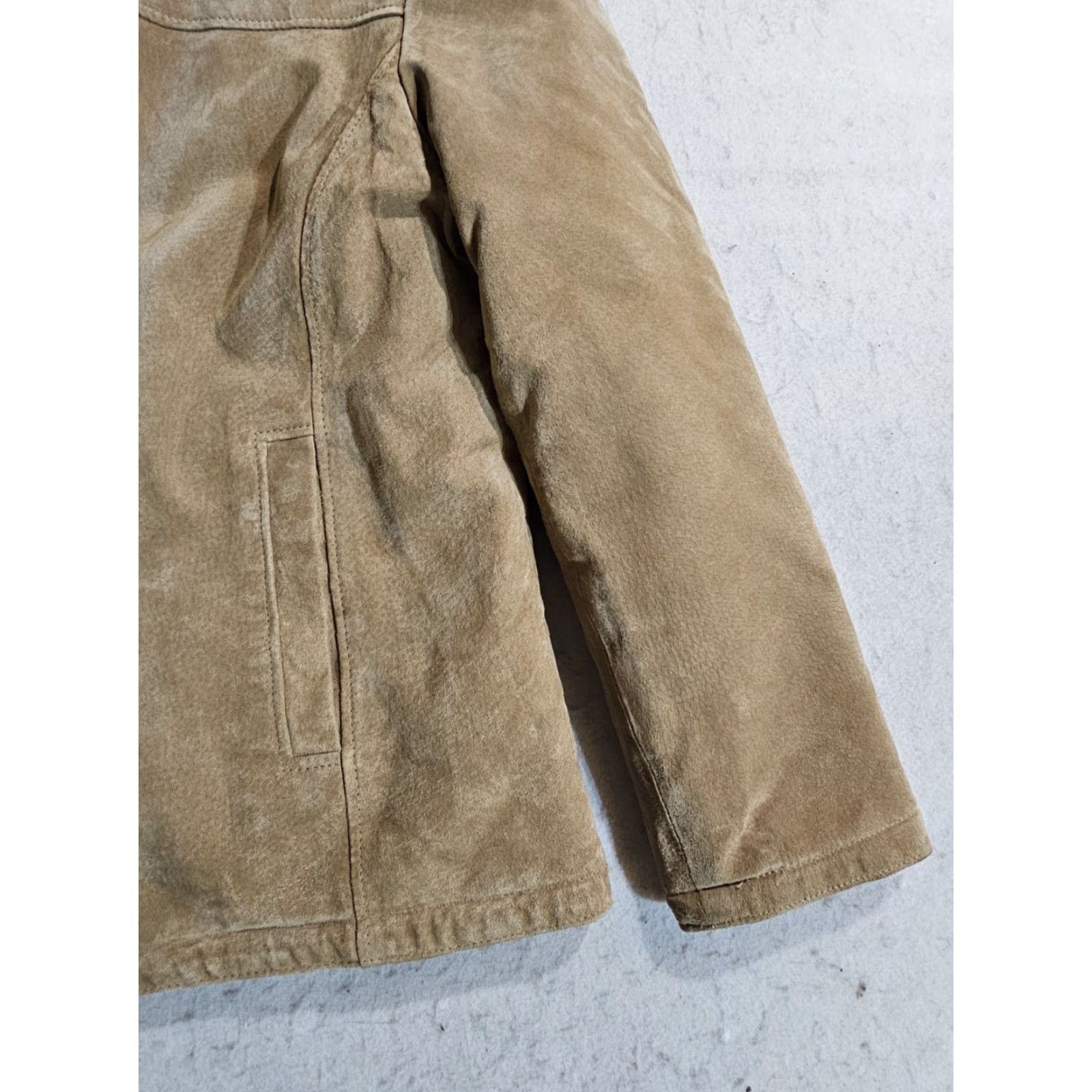 Vintage VINTAGE Winlit Beige Leather/Suede Faux Fur Full Zip Coat Jacket Womens Sz Large Leather/Suede Faux Fur Full Zip Coat Jacket Beige 90s Womens Size L / US 10 / IT 46 - 5 Thumbnail