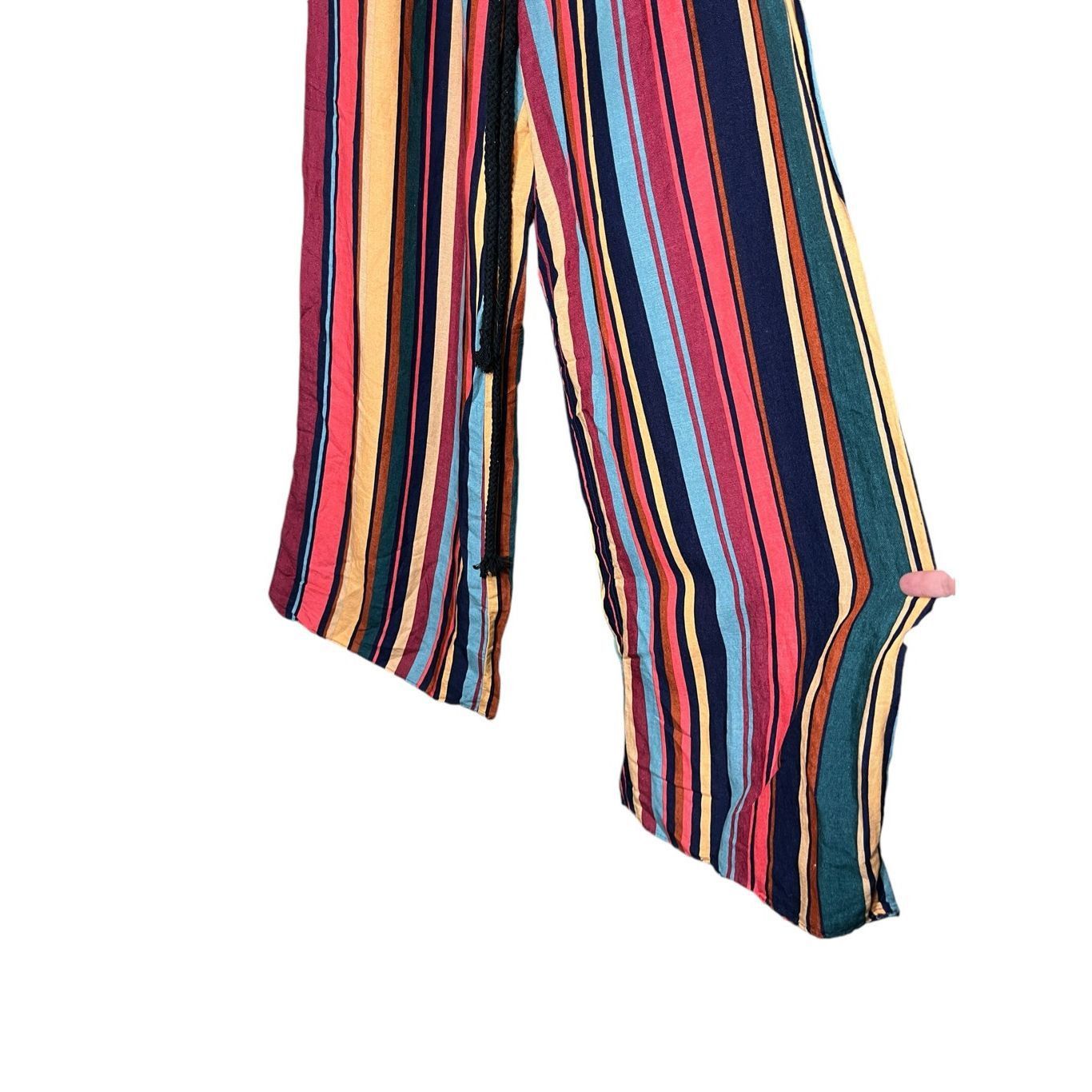 Farm Rio Anthropologie Farm Rio Striped Wide-Leg Pants Size S Size 29" - 2 Thumbnail