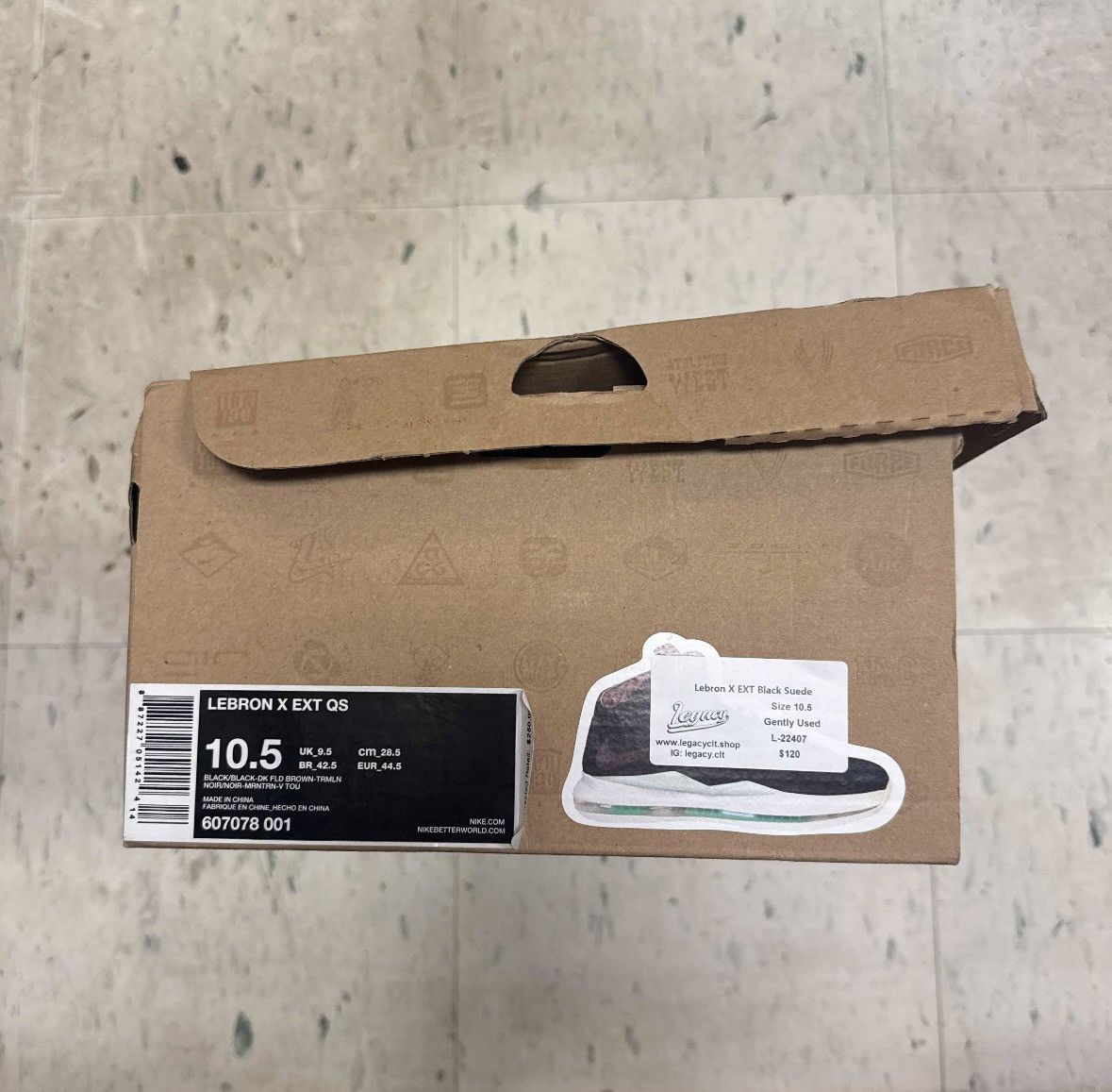 Nike Lebron 10 EXT Black Suede Size US 10.5 / EU 43-44 - 6 Thumbnail