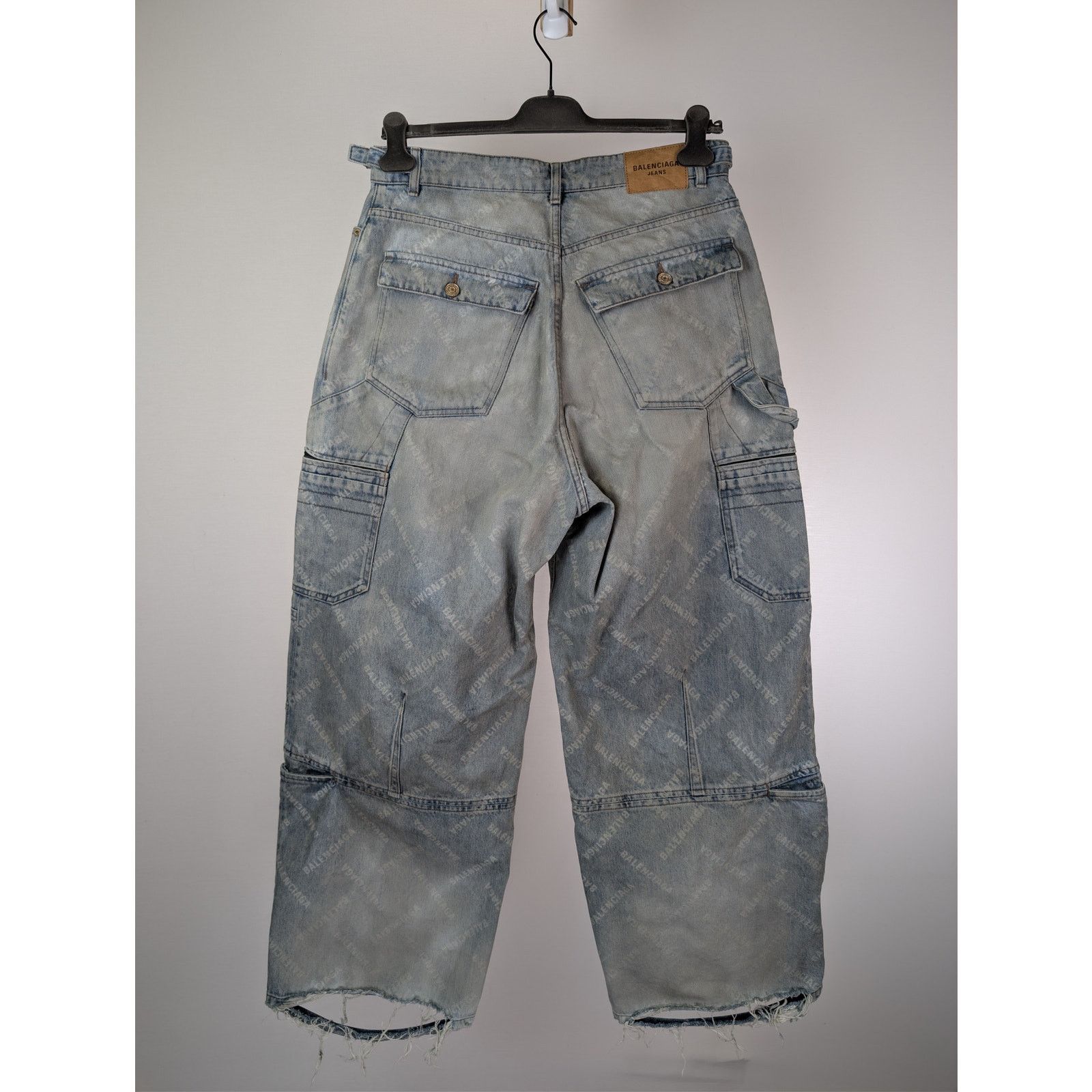 Balenciaga o1rshd1 Cargo Pants in Blue Size US 32 / EU 48 - 17 Thumbnail
