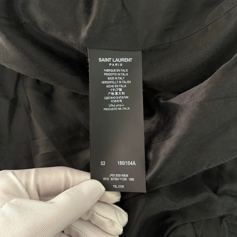 Yves Saint Laurent Saint Laurent Coconut Silk Dark Jacket 2502-Nextarrow Size US L / EU 52-54 / 3 - 6 Thumbnail