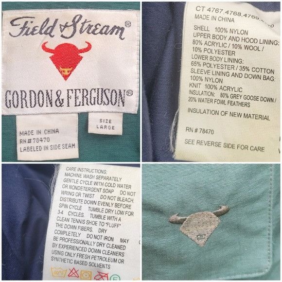 Vintage Vintage 80s Green Fall Plaid Field & Stream Goose Down Insul Size US L / EU 52-54 / 3 - 3 Thumbnail