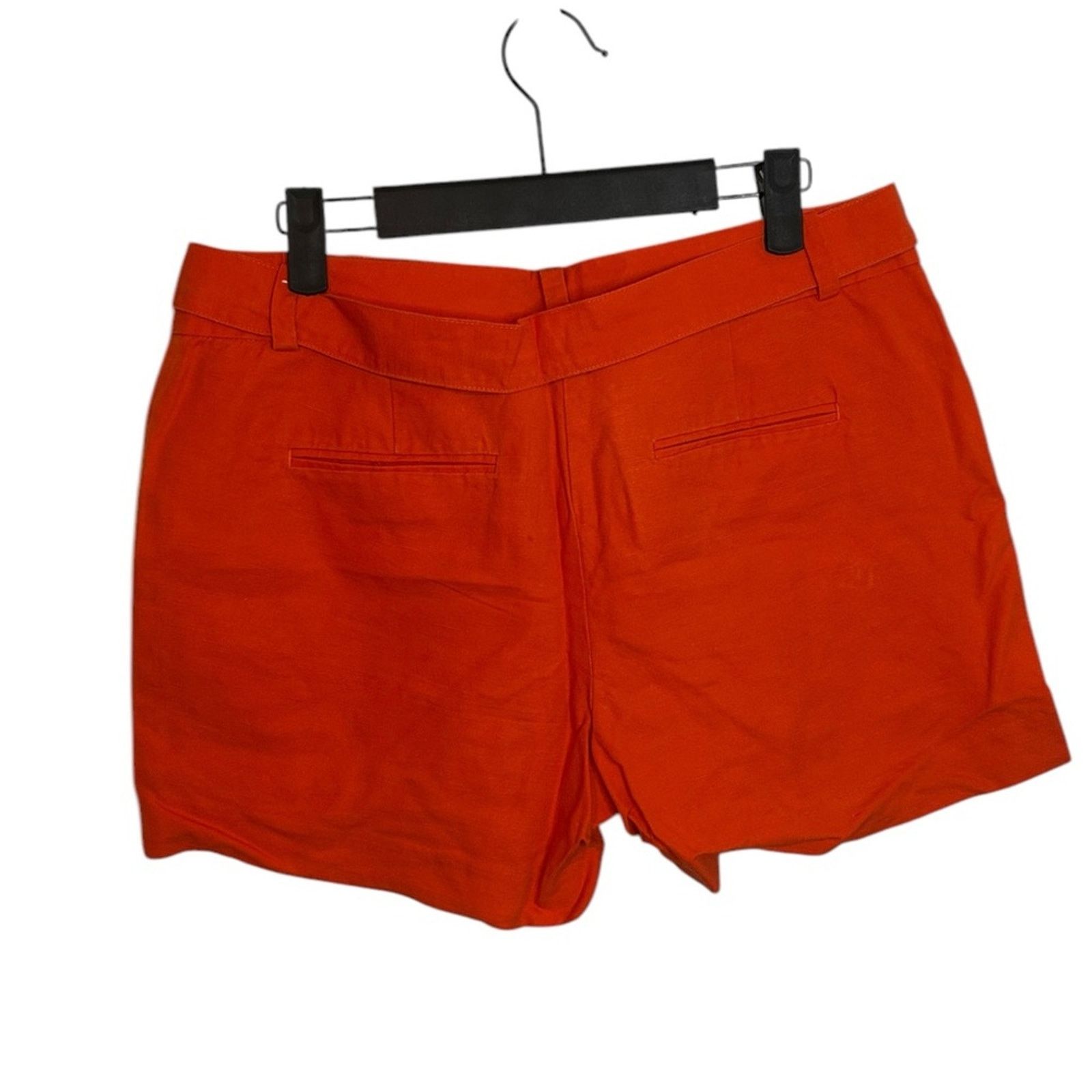 Loft Loft Orange Linen Belted Chino Shorts Size 27" / US 4 / IT 40 - 2 Thumbnail