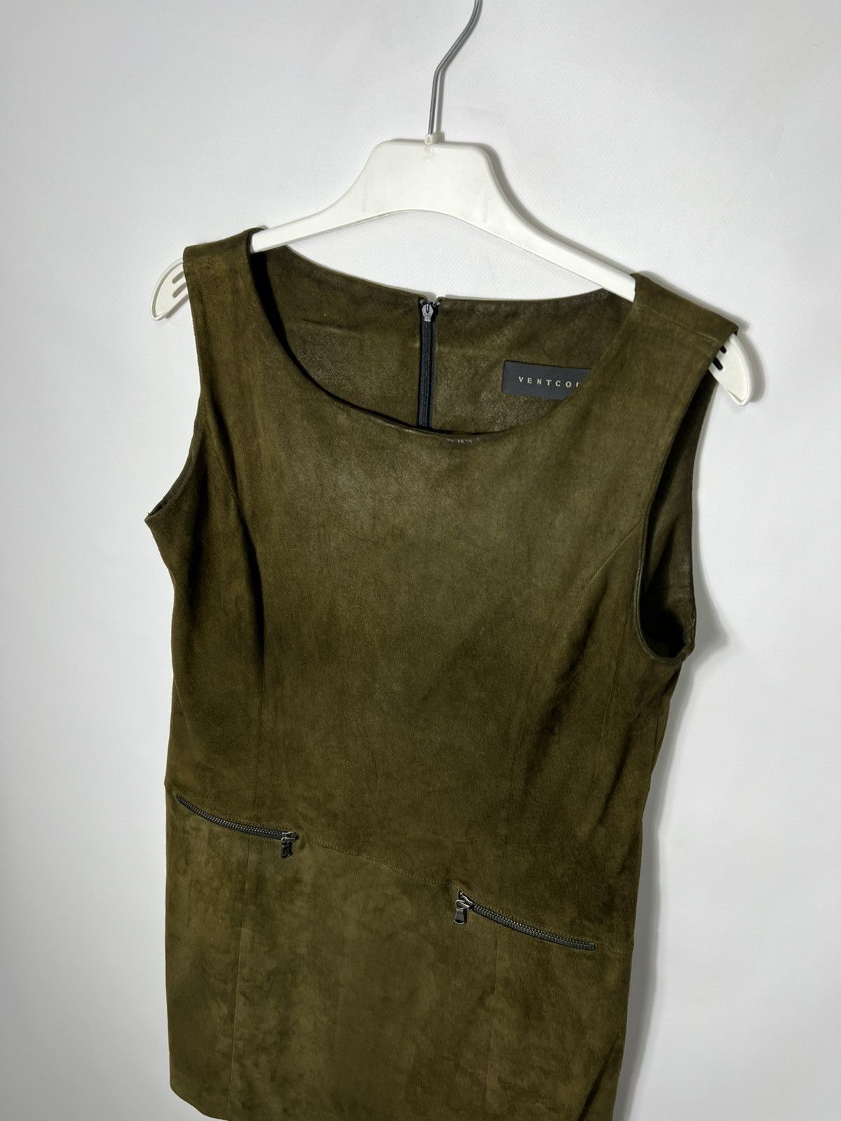 Vintage Luxury Designer Ventcouvert Leather Midi Dress Size FR 42 Size M / US 6-8 / IT 42-44 - 3 Thumbnail