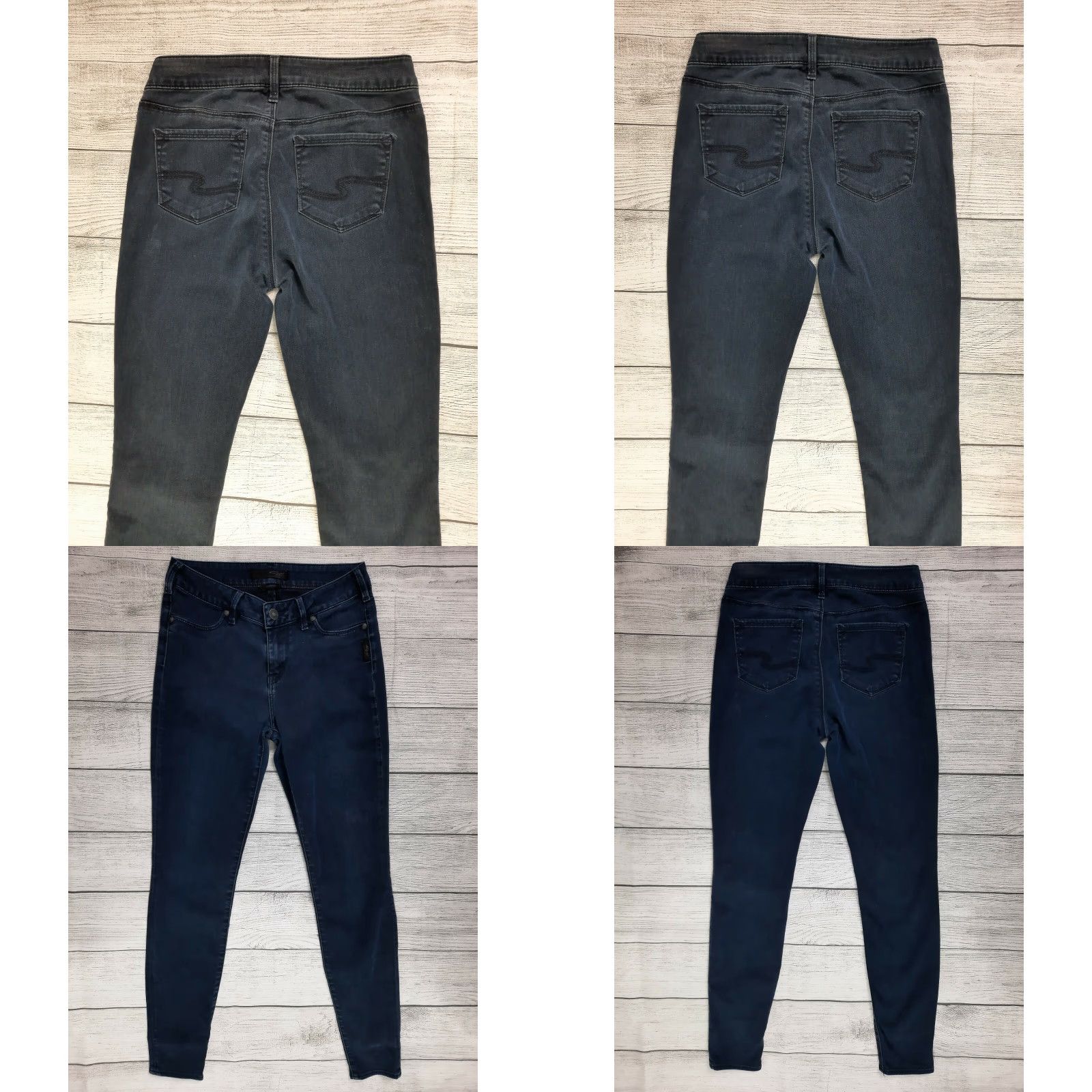 Silver Jeans Co. VINTAGE? No. Silver Jeans Ashlee Dark Rinse Med Rise 26x29 Skinny Jeans Womens Denim Blue Comfort Size 26" / US 2 / IT 38 - 8 Thumbnail