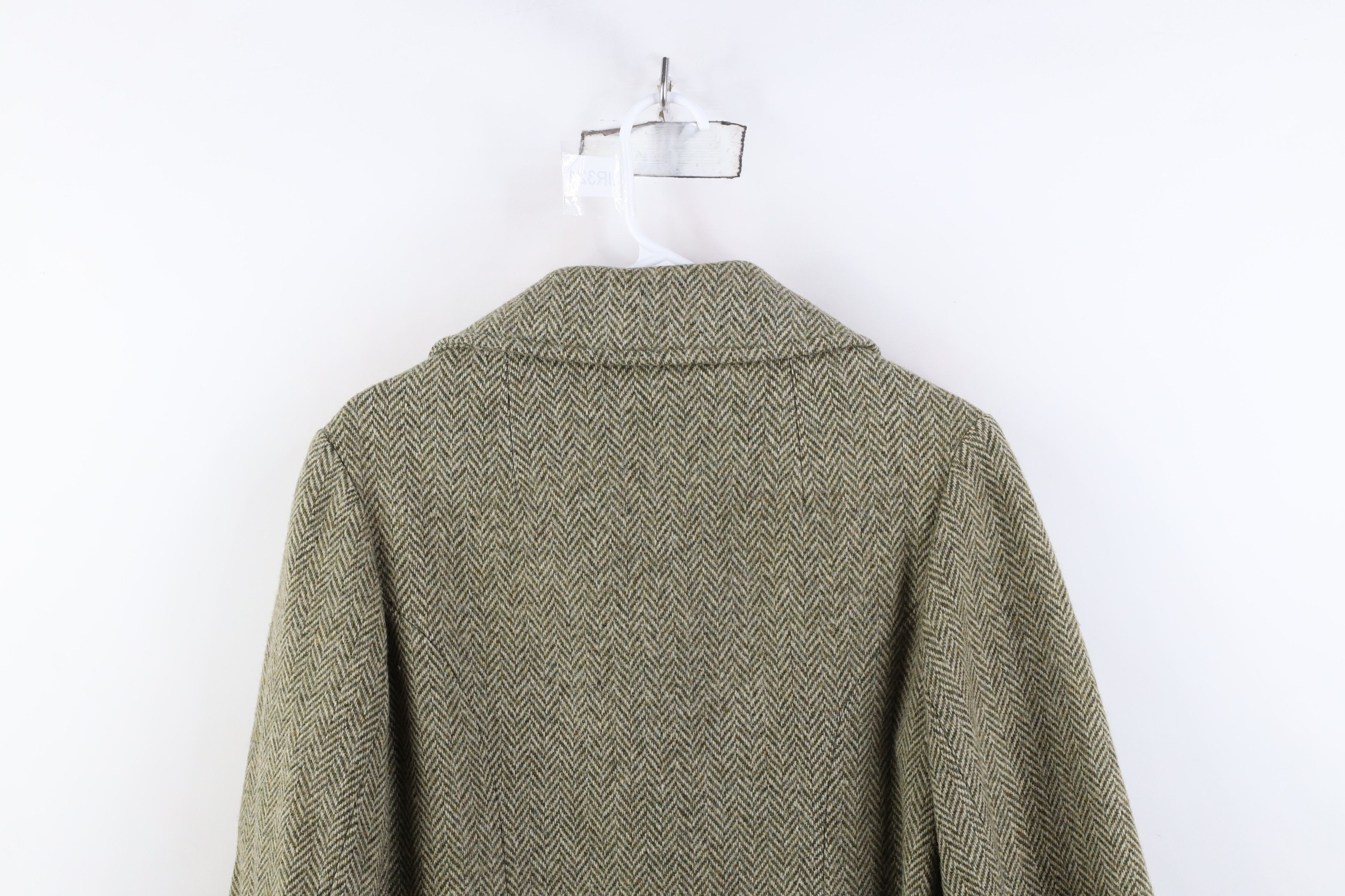 Vintage Vintage 50s Rockabilly Herringbone Coat Jacket Green USA Size L / US 10 / IT 46 - 13 Thumbnail