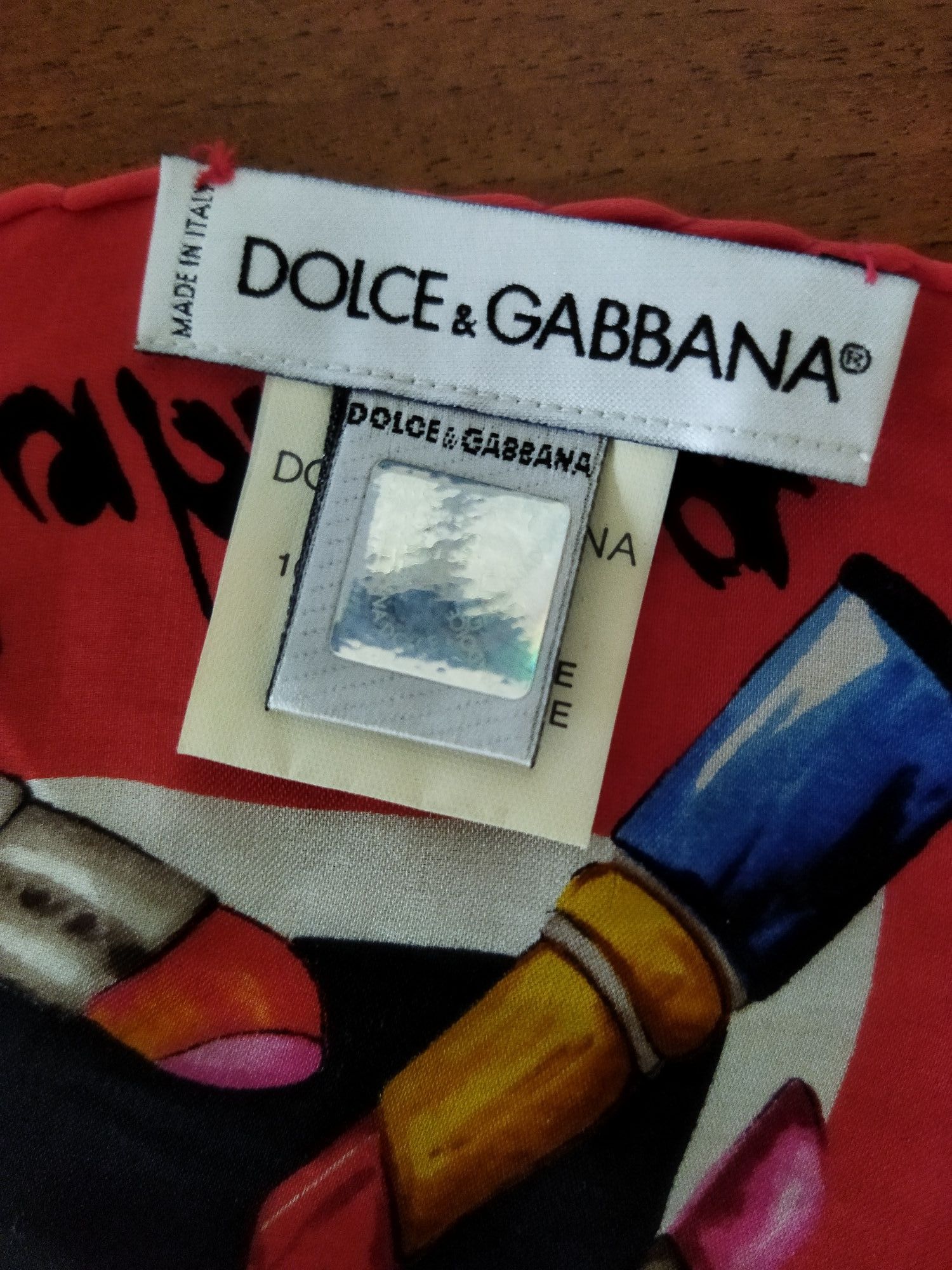 Dolce & Gabbana Dolce Gabbana Silk Love Sex Scarf Size ONE SIZE - 5 Thumbnail