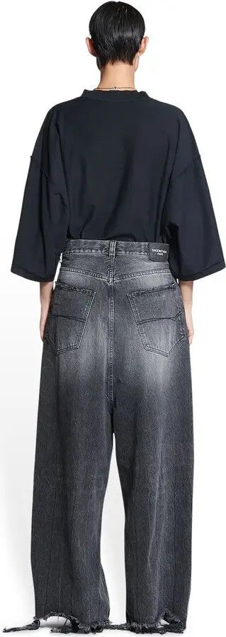 Balenciaga o1in1g0325 Low Crotch Jeans in Black Size 26" / US 2 / IT 38 - 5 Thumbnail