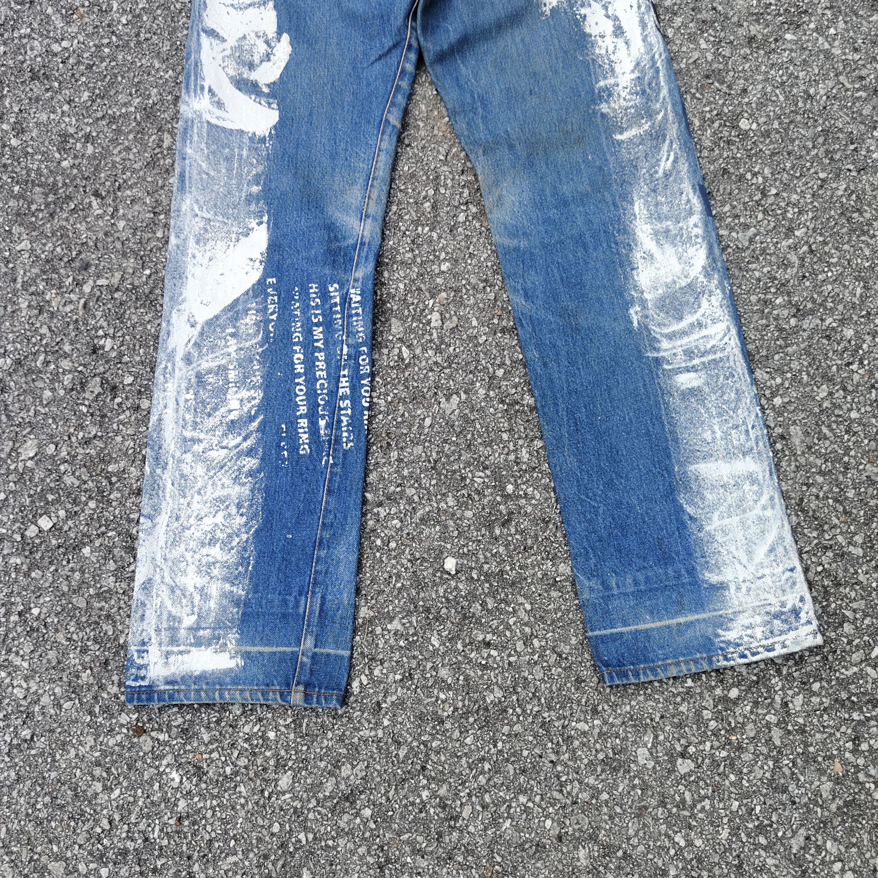 Levi's RARE 90s Levi's 501 Painted Logo Art Graffiti Limited Jean Size US 29 - 8 Thumbnail
