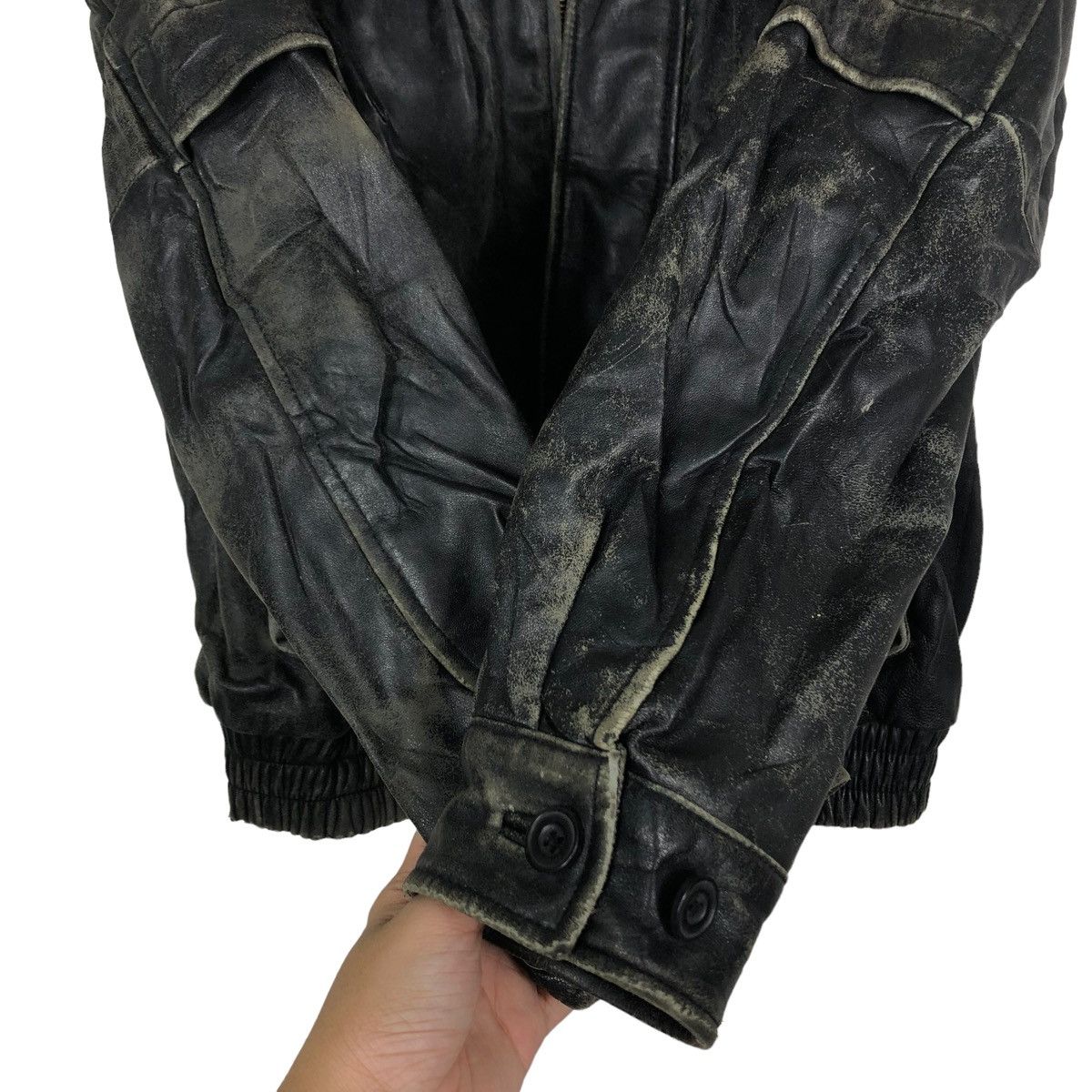 Japanese Brand 🔥90’s Vintage Leather Biker Jacket Nicole Issey Miyake Size US M / EU 48-50 / 2 - 12 Thumbnail