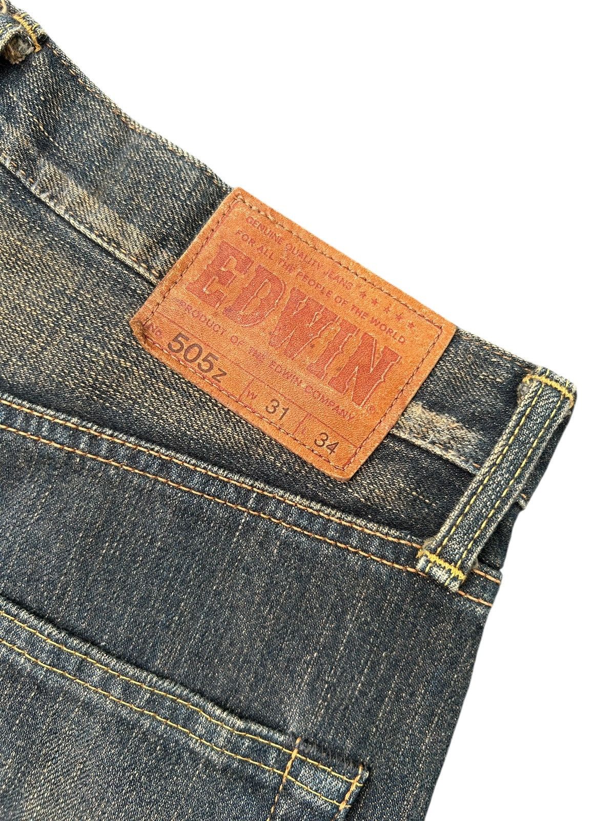 Kapital Vintage Edwin 505Z Selvedge Rusty Distressed Denim Jeans Size US 31 - 8 Thumbnail