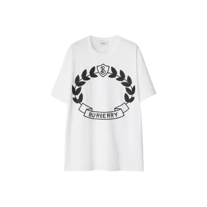 Burberry Burberry Logo Graphic Oversized T-Shirt 0079 Size L / US 10 / IT 46 - 1 Thumbnail
