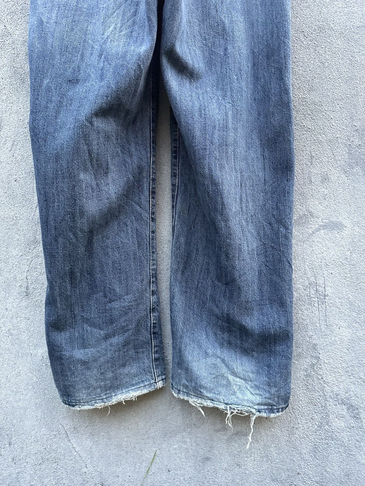 Indigo 👹Vintage Indigo Distressed Oversized Baggy Jeans Size US 36 / EU 52 - 9 Thumbnail