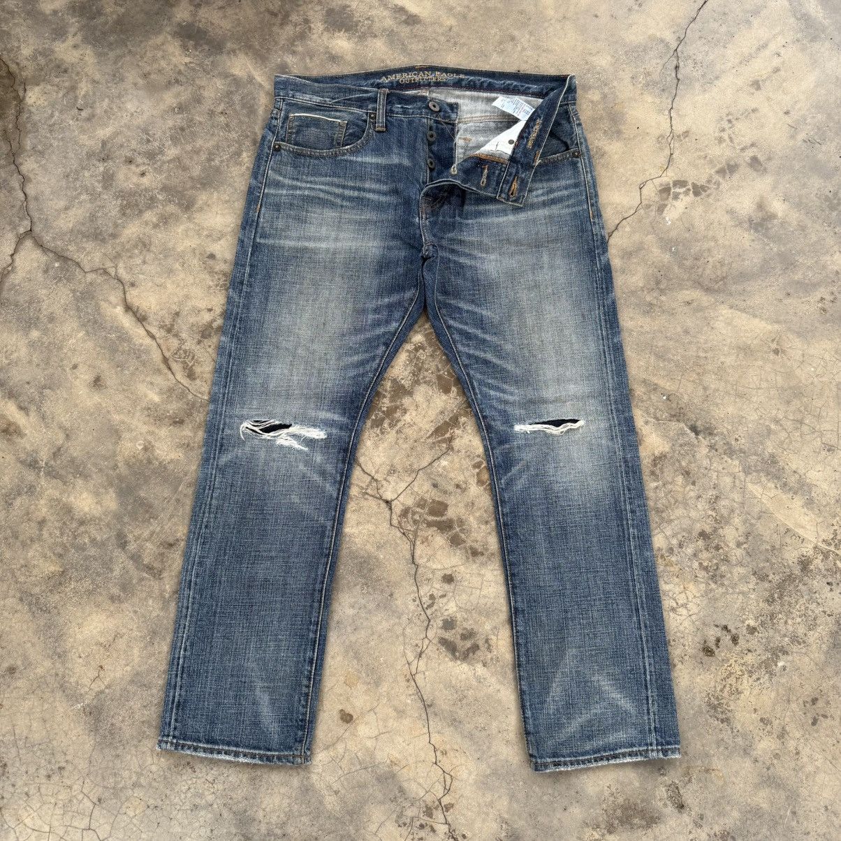 American Eagle Outfitters VINTAGE AEO SELVEGE JEANS DENIM PANTS Size US 36 / EU 52 - 1 Thumbnail