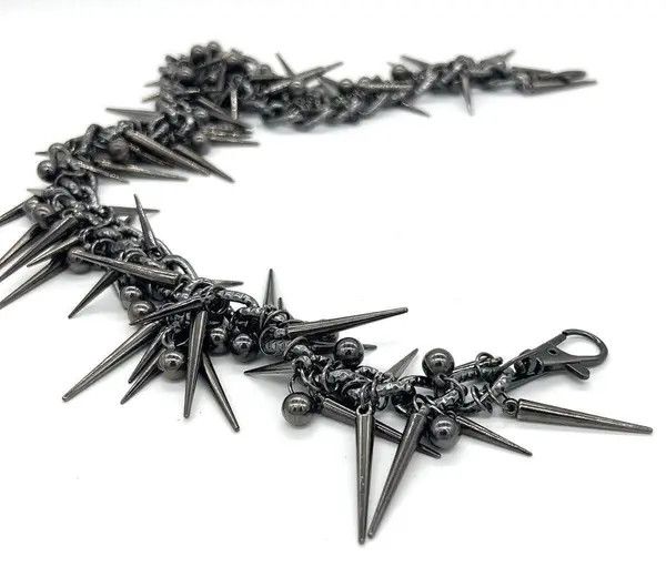 Jewelry Retro streetwear punk rivet spike pants pocket chain Size ONE SIZE - 3 Thumbnail