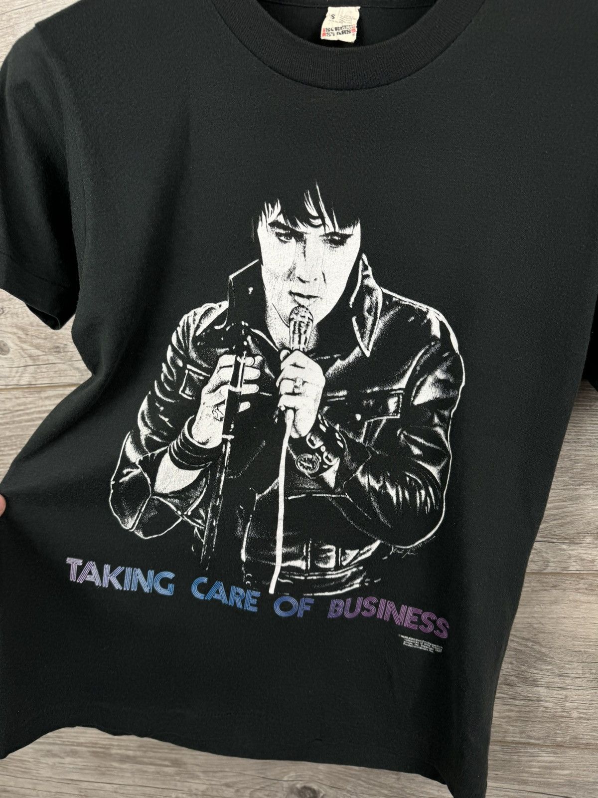 Vintage 1989 Elvis Presley Vintage Taking Care of Business T-shirt Size US S / EU 44-46 / 1 - 7 Thumbnail