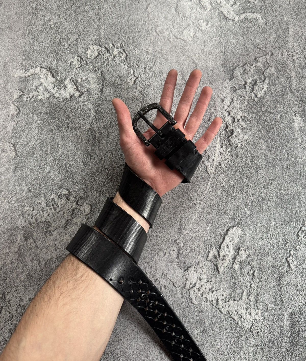 Diesel × Diesel Black Gold Diesel Avantgarde rhinestones black vintage belt biker punk Size ONE SIZE - 1 Thumbnail