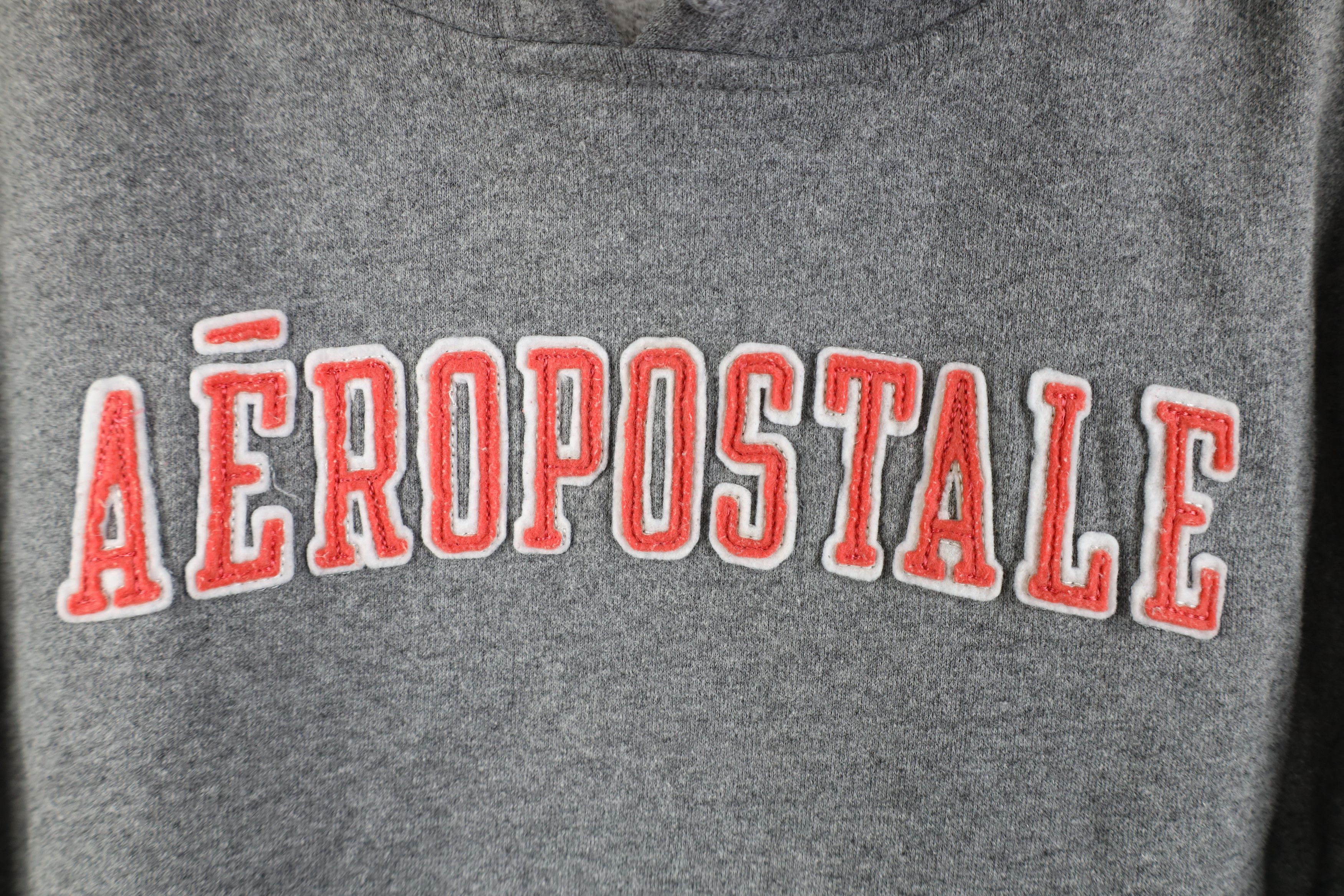 Aeropostale Vintage 90s Y2K Aeropostale Babydoll Cropped Hoodie Gray Size L / US 10 / IT 46 - 4 Thumbnail