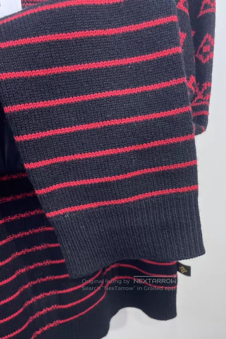 Louis Vuitton Louis Vuitton Red and black stripes presbyopic knitwear Size US M / EU 48-50 / 2 - 5 Thumbnail