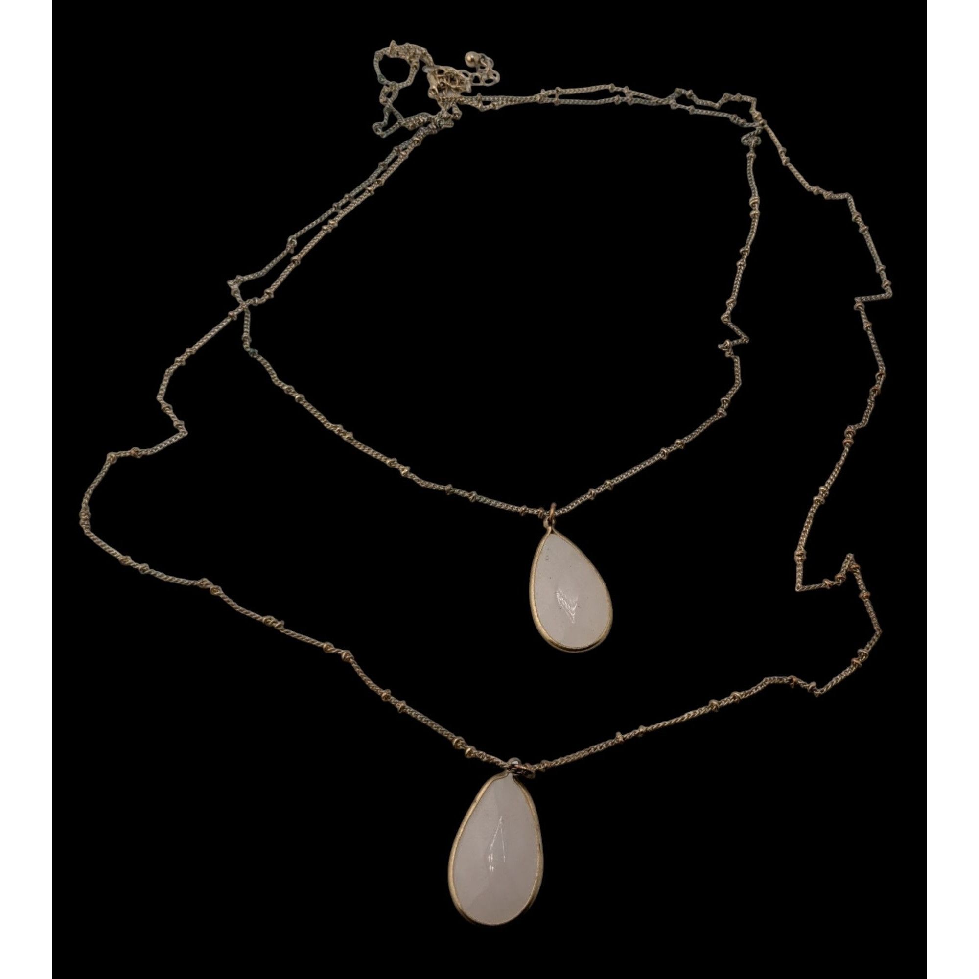 Other Bohemian Layered Gold-Tone Necklace With Quartz Teardrop Pen Size ONE SIZE - 3 Thumbnail