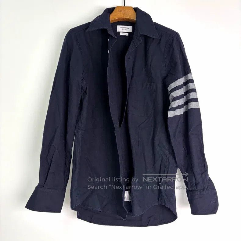 Thom Browne Thom Browne Black Striped Shirt Size US M / EU 48-50 / 2 - 1 Thumbnail