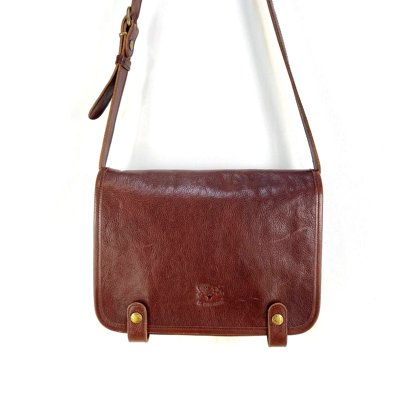 Il Bisonte Brown Leather Shoulder Bag Handbag