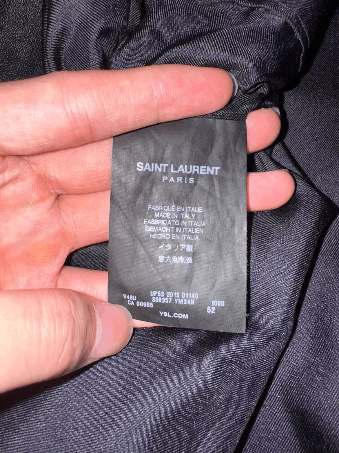 Saint Laurent Paris Sz 52 Saint Laurent Paris by Hedi 14SS Leather Joint Jacket Size US L / EU 52-54 / 3 - 7 Thumbnail