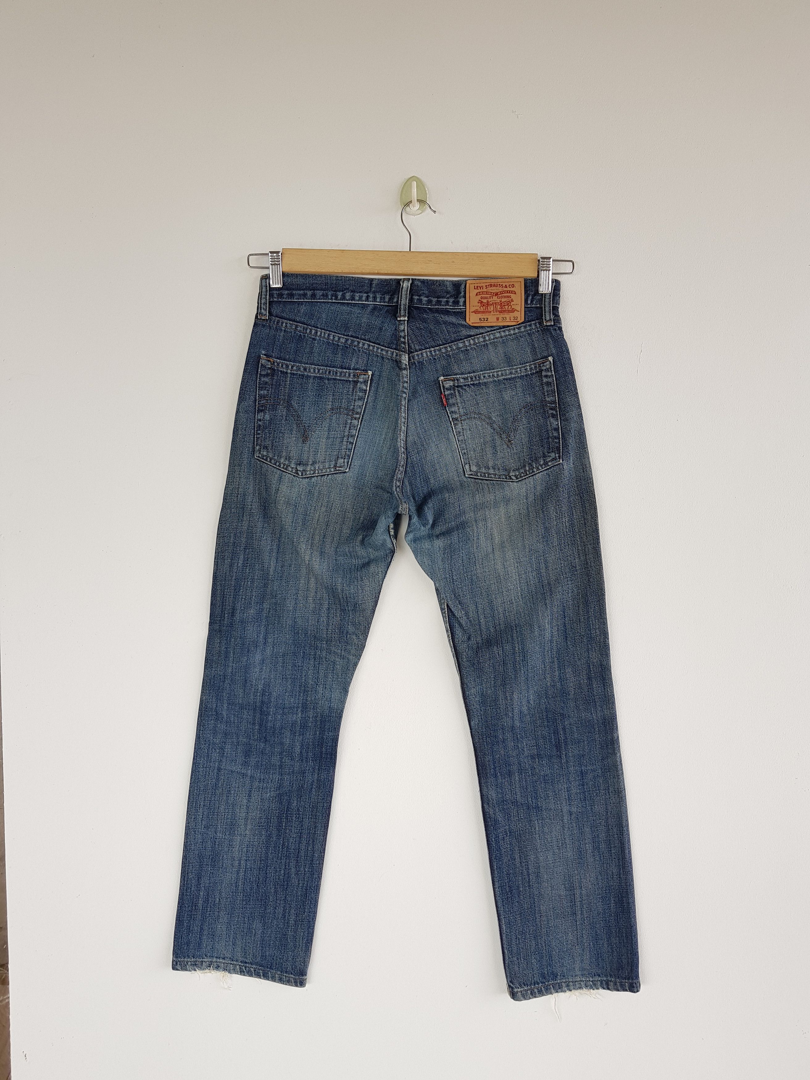 Levi's Vintage Y2K Levis Distressed Jeans Levi's 532 Faded Denim Size US 32 / EU 48 - 2 Thumbnail