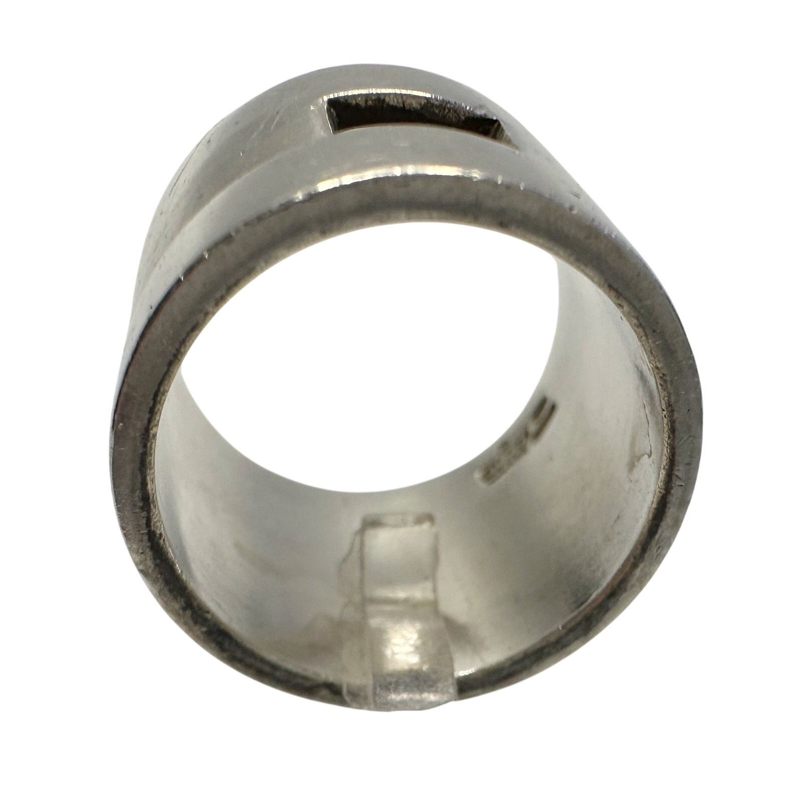 Gucci Gucci Geometric G Wide Sterling Silver Ring - size 7 Size ONE SIZE - 5 Thumbnail