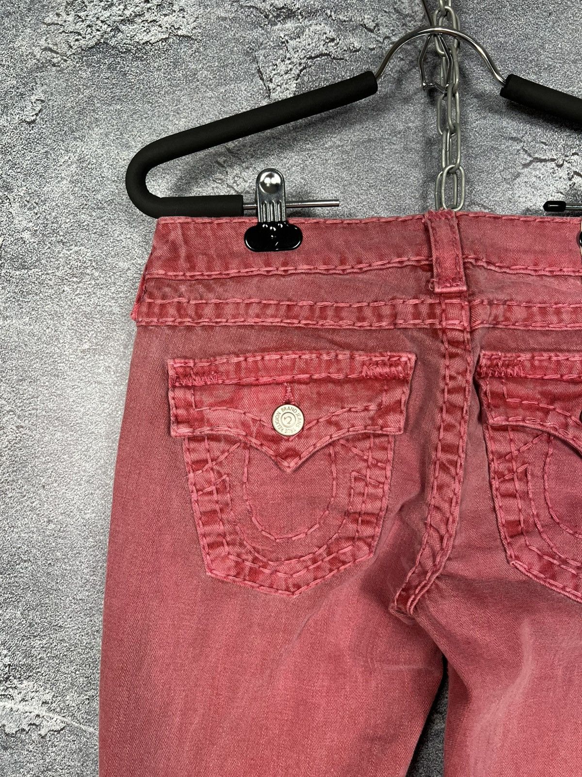 True Religion Vintage True Religion Flare Billy Super T Pink Jeans Size 27" / US 4 / IT 40 - 12 Thumbnail