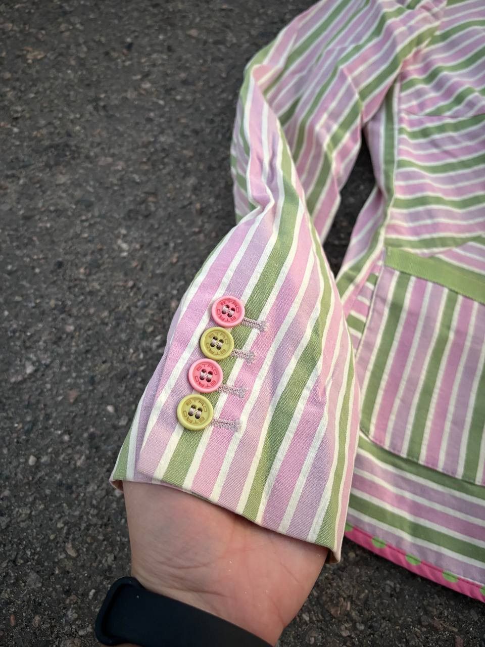 Etro × Vintage Vintage Etro Milano Strips Pink Classics Blazers Size M / US 6-8 / IT 42-44 - 3 Thumbnail
